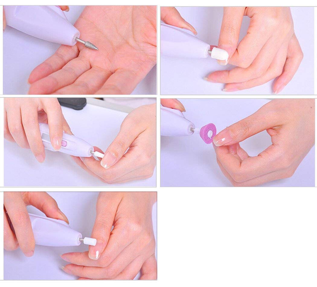 Kapmore 5-in-1 Electric Nail File & Manicure Set with Callus Remover, Nail Buffer, Polisher - Professional Manicure Pedicure Kit for Home & Salon Use