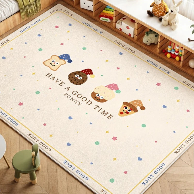 Abbie Velvet Funfriends Waterproof Nursery Rug - Soft & Safe Play Mat for Kids, Babies & Toddlers - Perfect for Playrooms, Daycares & Bedrooms
