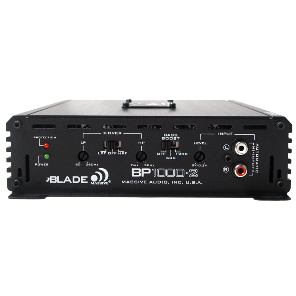 BP1000.2 160W RMS x 2 Channel Car Amplifier - 4 Ohm Stable, High Power Audio Amp for Car Stereo System, Home Theater & DJ Setup