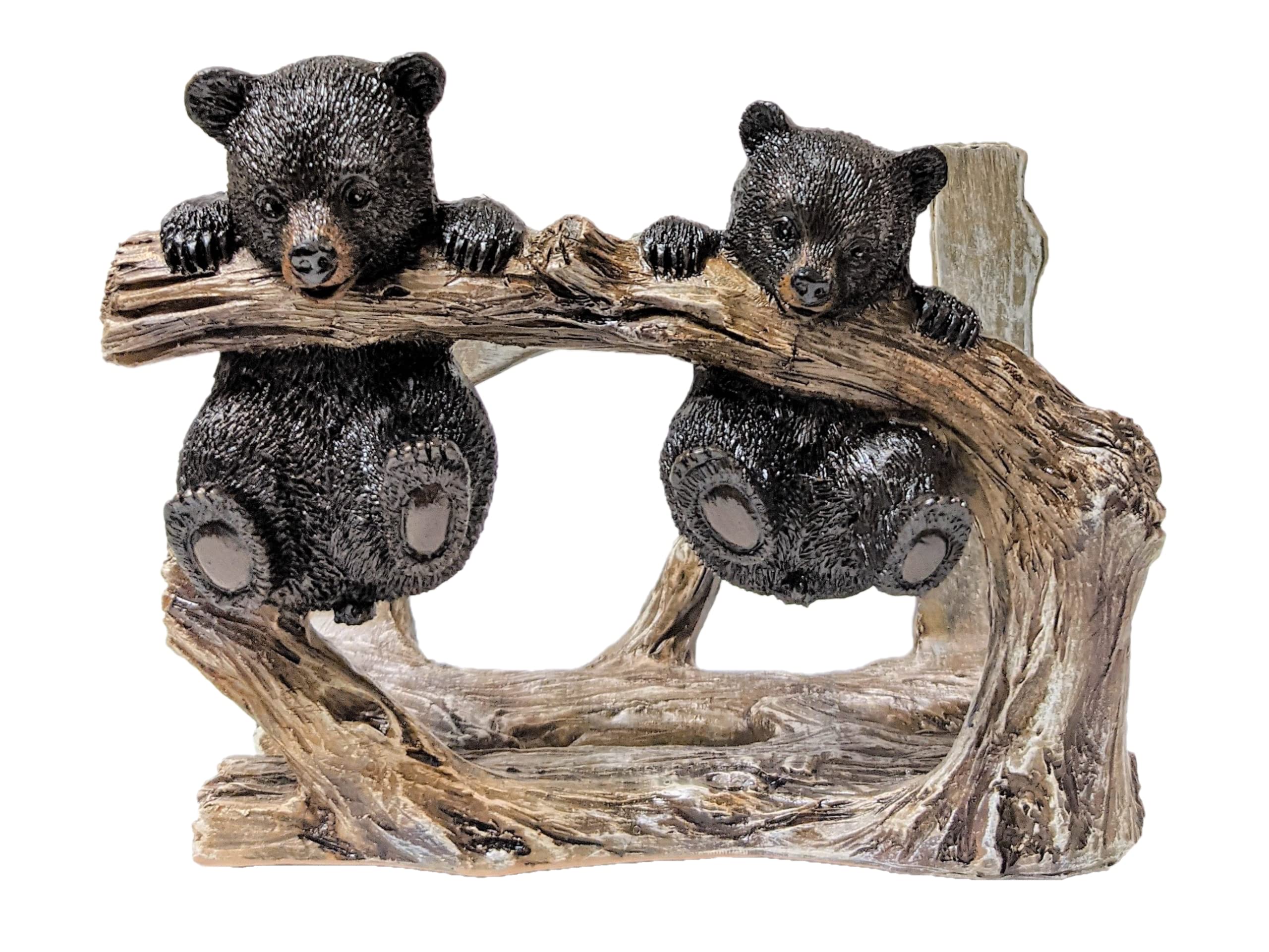 Cute Bear Cubs Hanging on Tree Branch Decorative Napkin Holder & Mail Organizer - Perfect for Kitchen, Office, and Home Decor