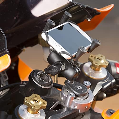 RAM RAM-B-176-A-UN10U UNPKD STEM MOUNT SHORT ARM & X-GRIP - Reliable Mount for Bicycles and Motorcycles, Ensuring Stability on Rides