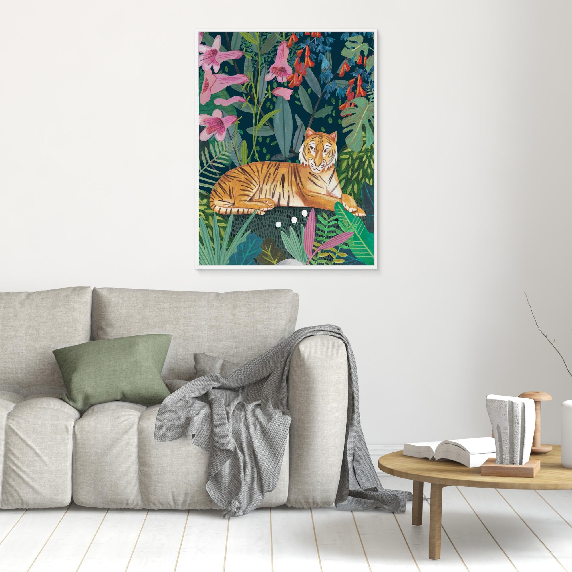 Premium Canvas Print - Tiger in the Jungle by Caroline Bonne Müller - Stunning Wildlife Wall Art for Living Room, Bedroom & Office Decor