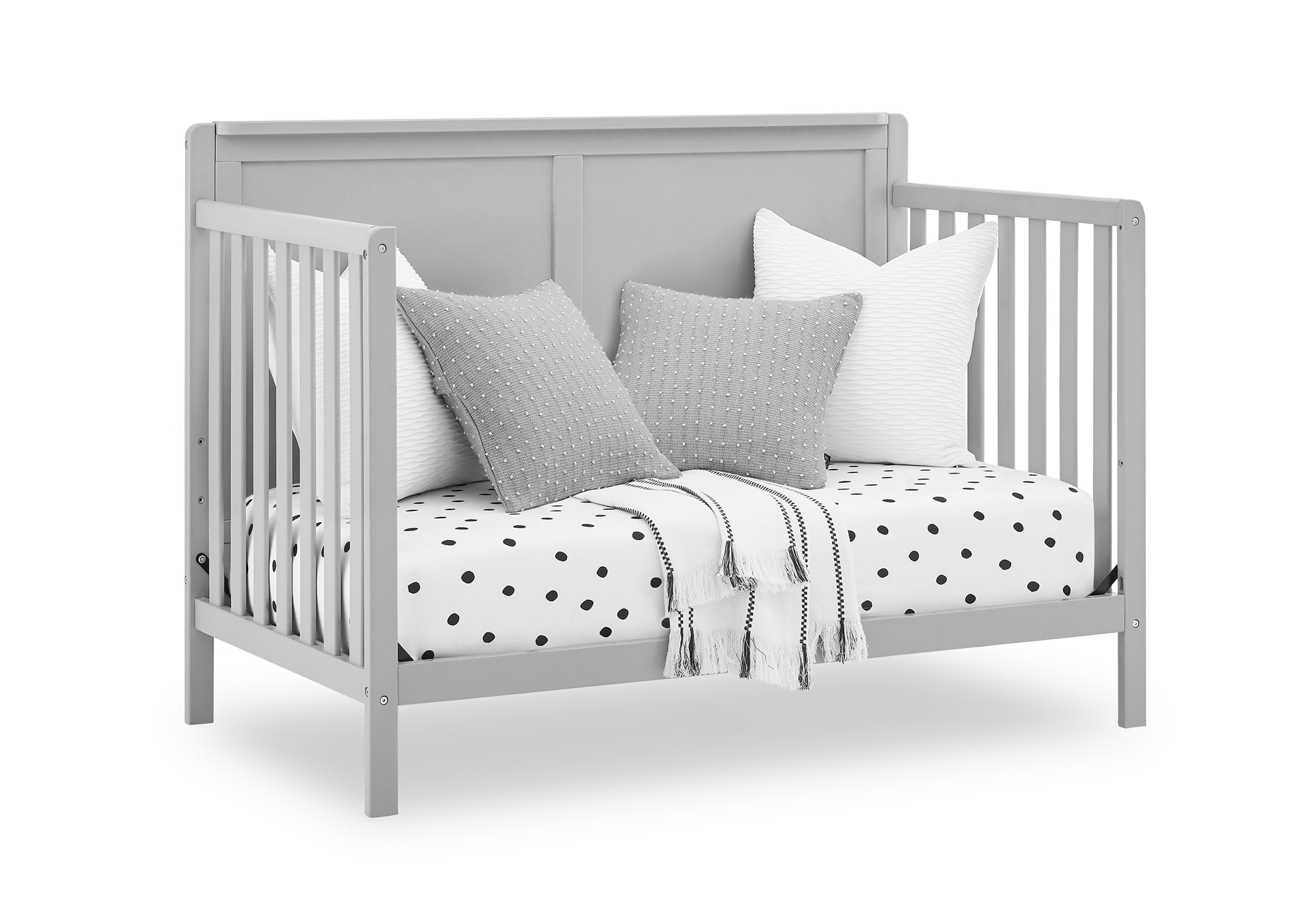 Hartley 6-in-1 Convertible Baby Crib - Toddler Bed & Full-Size Bed Frame - Nursery Furniture for Boys & Girls - Perfect for Newborn to Teen Years