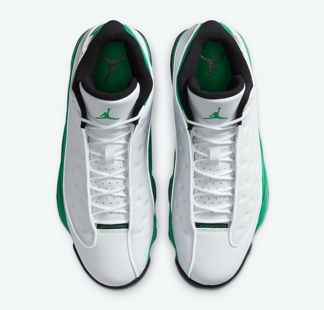 Nike Men's Air Jordan 13 Retro Basketball Shoes - White/Lucky Green/Black - High-Performance Sneakers for Casual Wear & Street Style