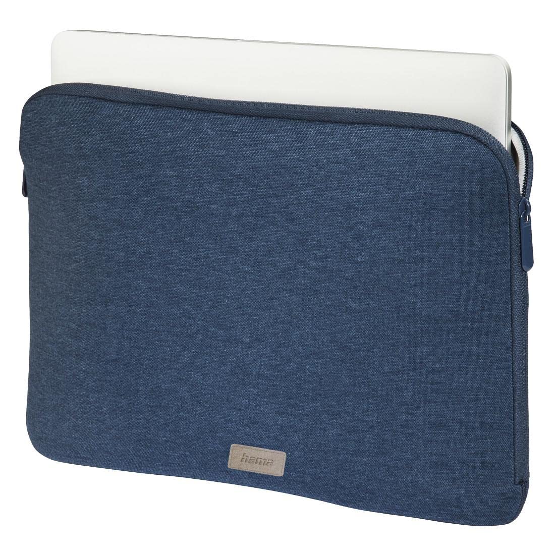 Premium Hama Laptop Sleeve for 14.1 Inch Laptops - Padded Jersey Protective Case for MacBook, Asus, Acer, ThinkPad (Blue) | Perfect for Work, Travel & School
