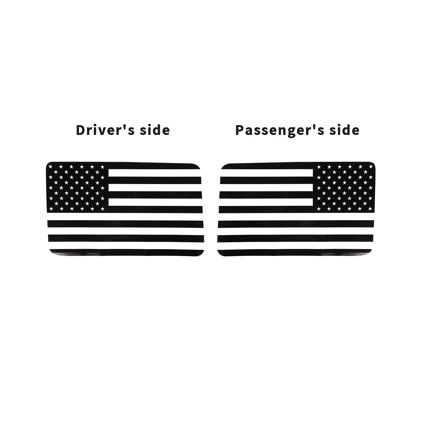 JeCar American Flag Vinyl Window Decal Sticker for 2011-2018 Jeep Wrangler JKU (4 Door) - Patriotic Car Accessory for Rear Window & Show Your USA Pride on Road Trips