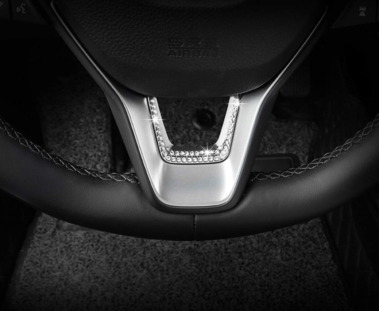 **2018-2022 Honda Accord Sedan Bling Steering Wheel Knob Cover - Rhinestone Applique Sticker (1PC/Set) - Luxury Car Interior Accessories for Sport EX EX-L Touring - Perfect for Customization & Personalization**