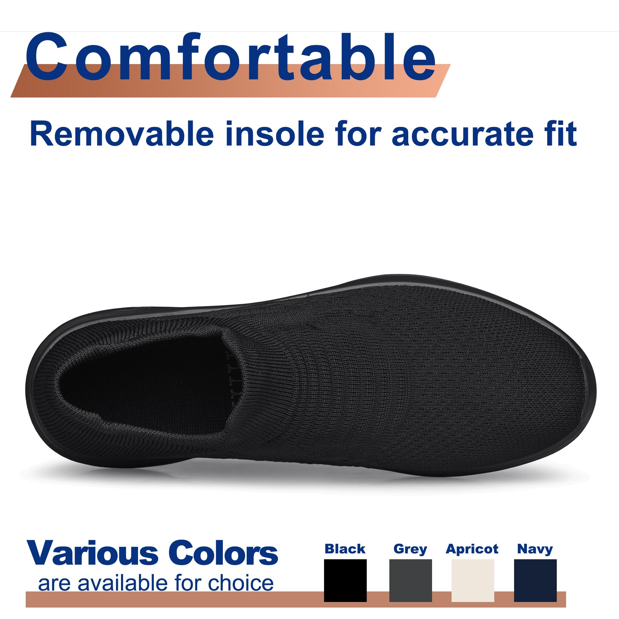 YHOON Men's Slip-On Walking Shoes - Lightweight Running Sneakers for Workout, Gym & Tennis | Comfortable Athletic Shoes for Casual Wear & Daily Exercise