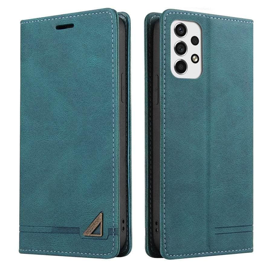 Premium Anti-Theft Leather Wallet Case for Samsung Galaxy A14 - RFID Blocking & Secure Card Slots - Perfect for Travel, Work & Everyday Use