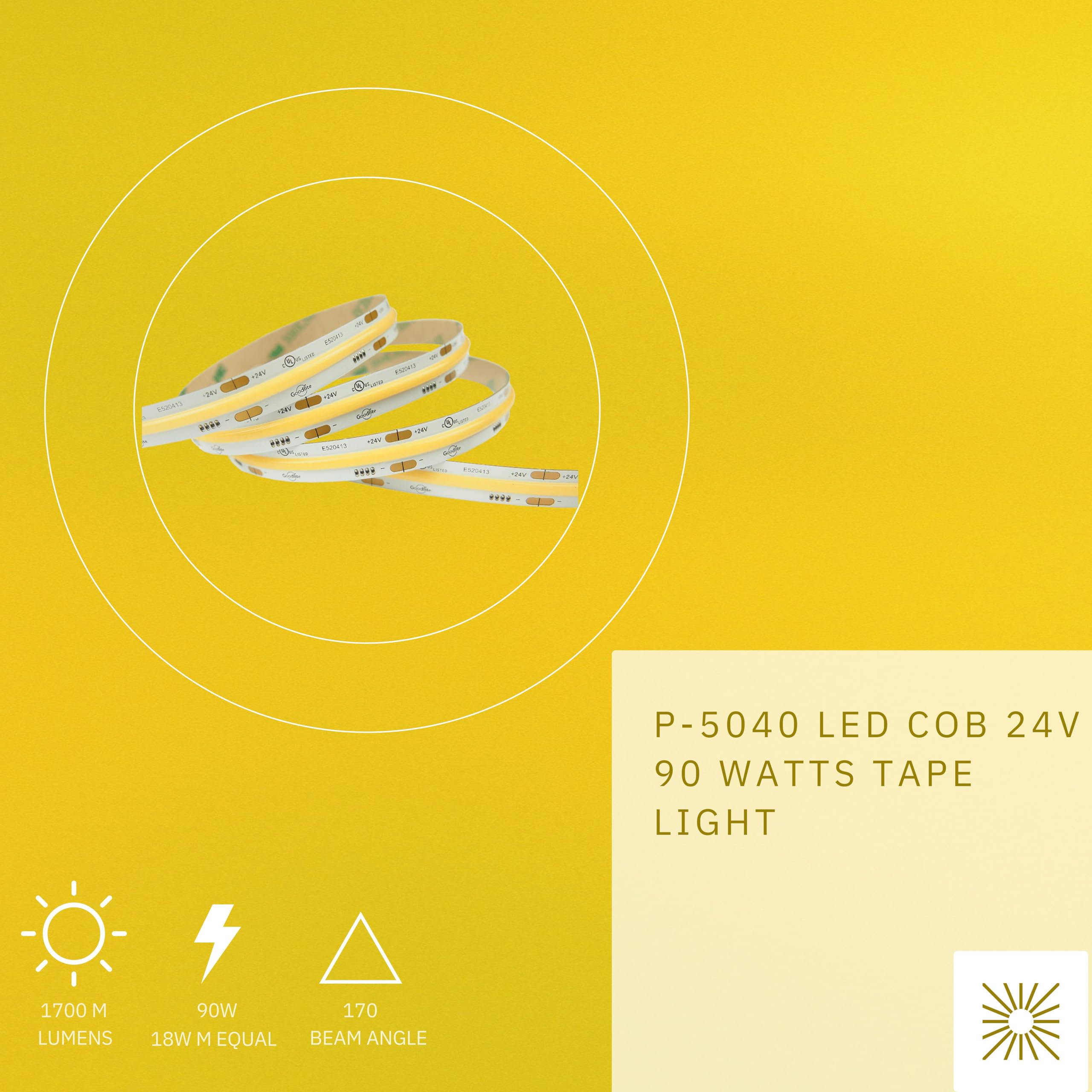 High Brightness 24V COB LED Strip Lights - 90W, 520ft, 1700 Lumens, CRI 93+, Dimmable Warm White 3000K for Bedroom, Kitchen, Under Cabinet & DIY Lighting | Perfect for Home Decor, Accent Lighting and Commercial Spaces