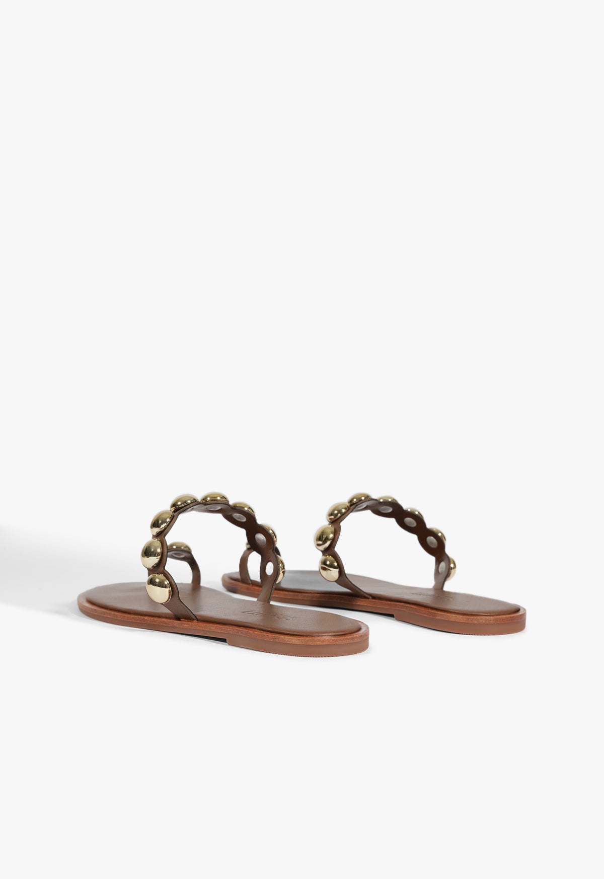 Romy Women's Brown Leather Flat Sandals - Comfortable Casual Sandals for Summer, Beach, Walking & Travel