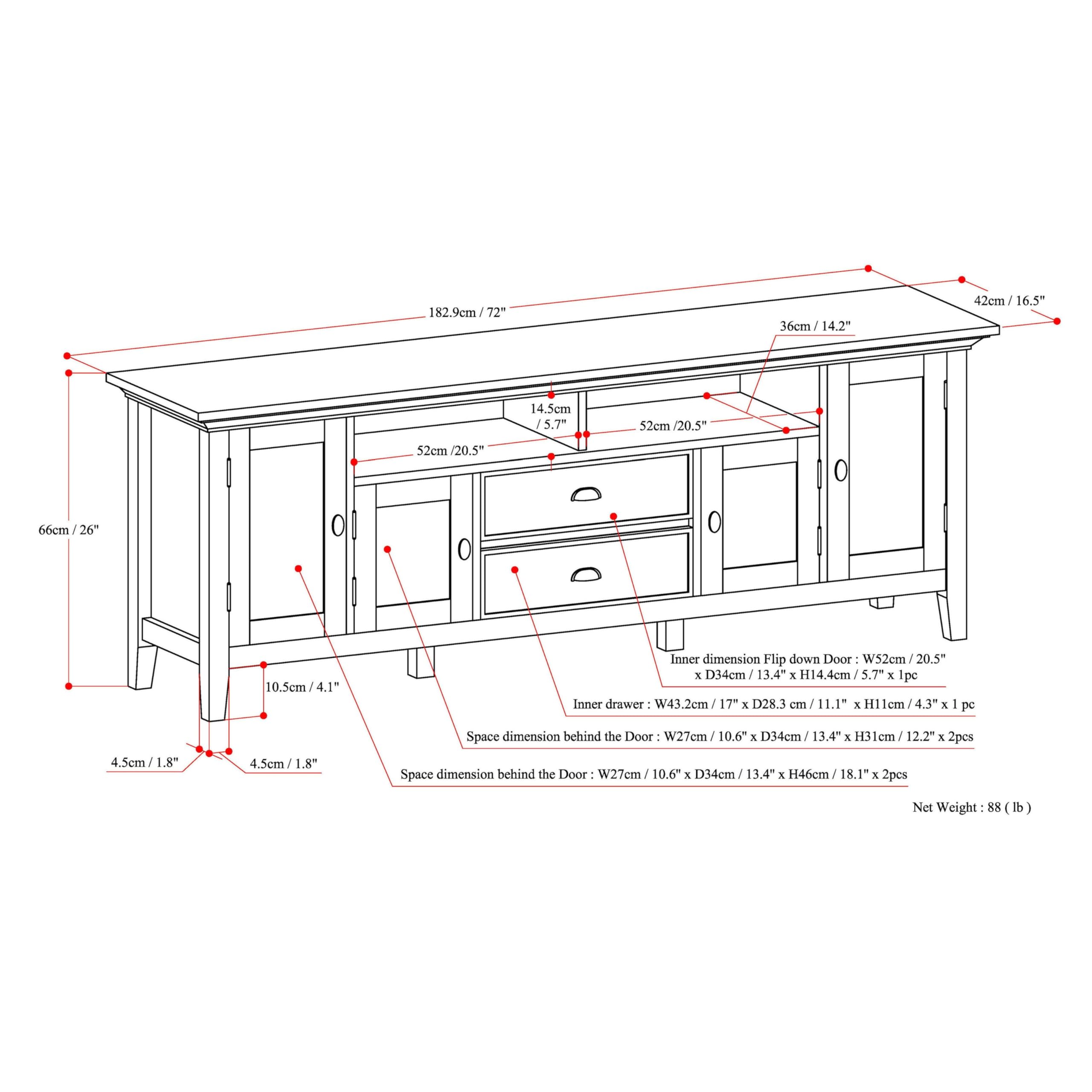 SIMPLIHOME Redmond 72
