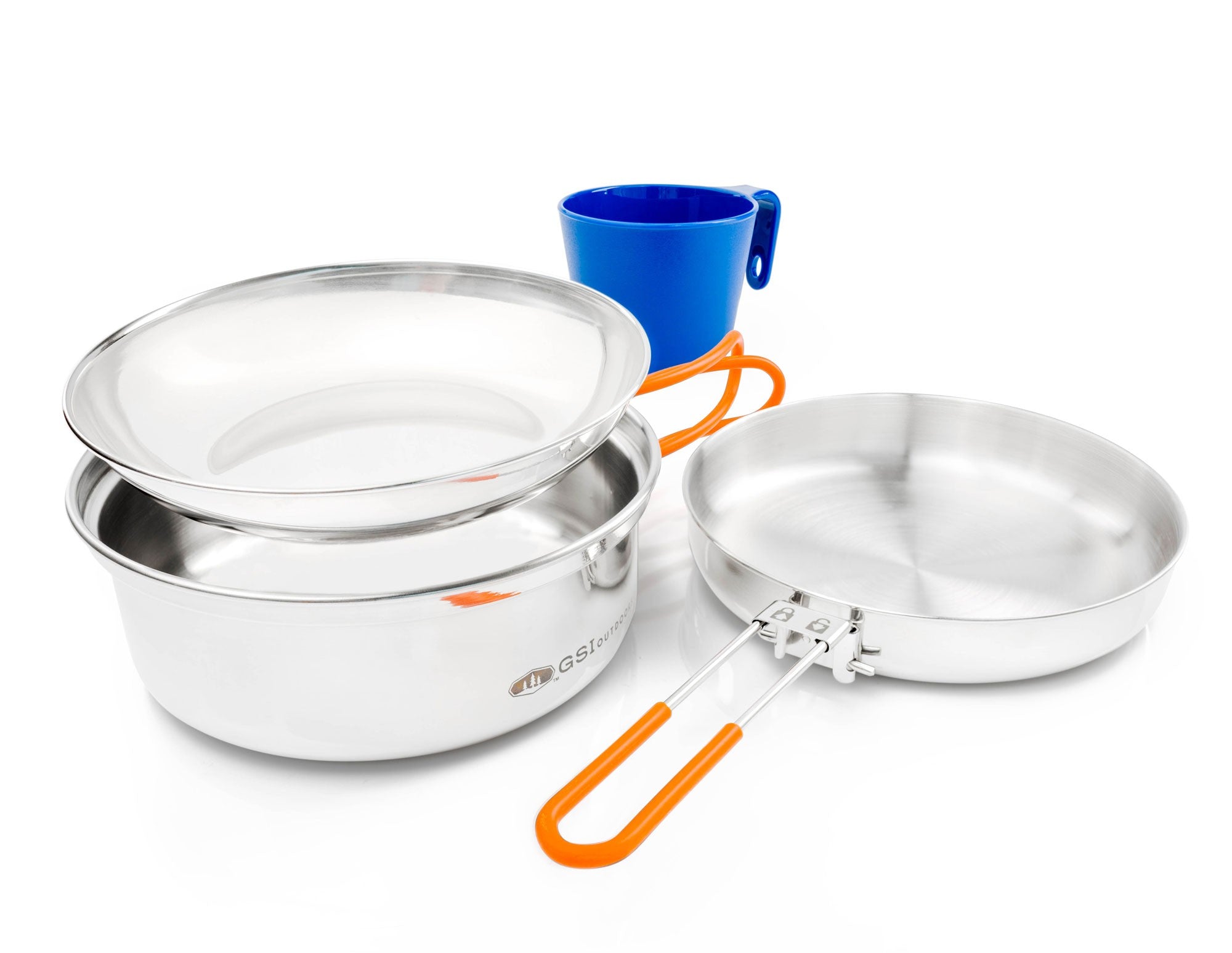 Lightweight Glacier Stainless Steel 1-Person Camping Mess Kit - Compact Outdoor Cooking Set for Backpacking, Hiking & Survival Gear