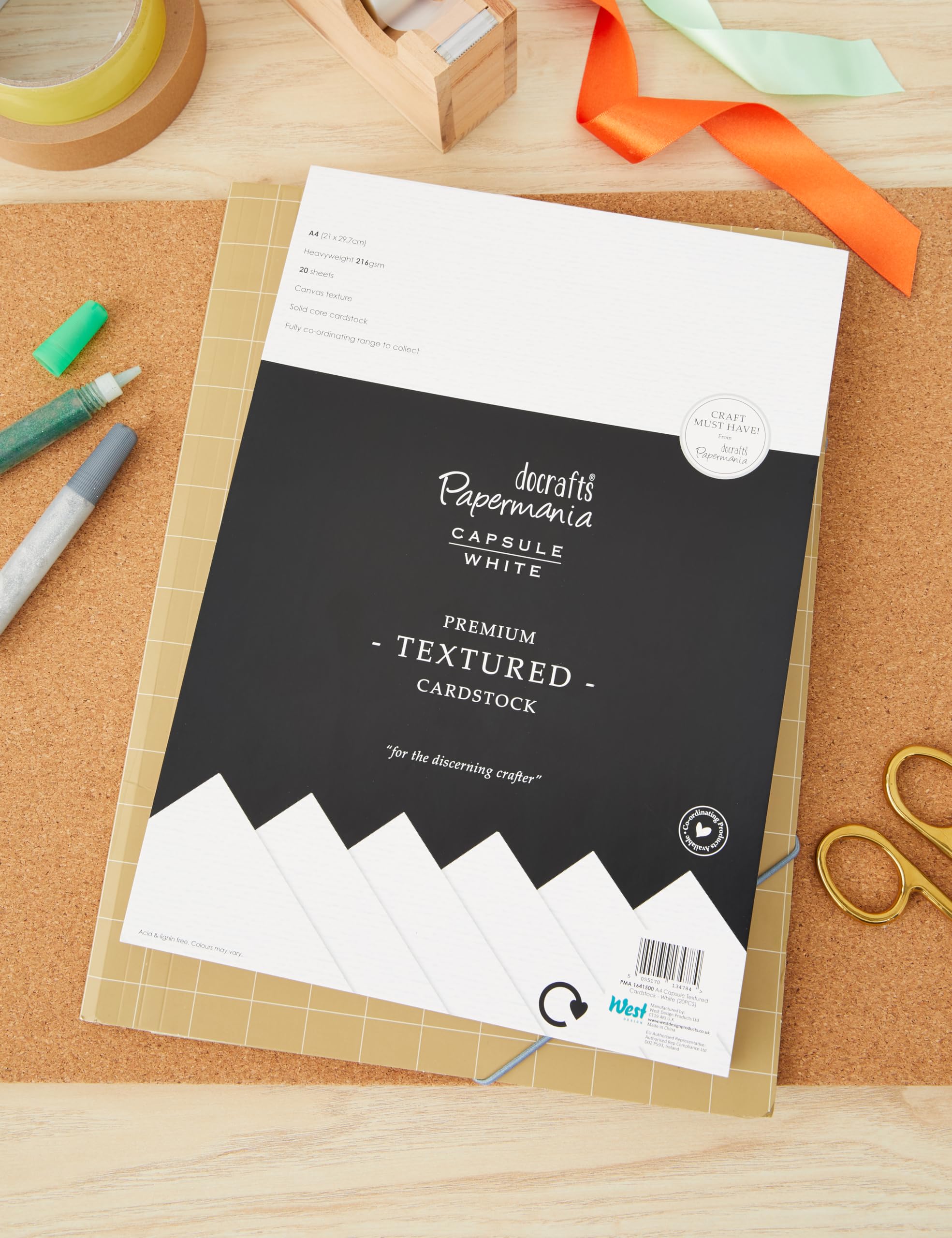 Premium White Cardstock Paper - 20 Sheets A4 (21x29.7cm) 216gsm, Textured Canvas Finish for Card Making, Scrapbooking, DIY Crafts & Art Projects - Perfect for Greeting Cards, Invitations, Home Decor & School Projects