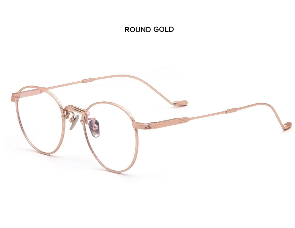 Aror Unisex Full Rim Round & Square Titanium Eyeglasses Frame 492122 - Lightweight Durable Glasses for Work, Reading & Fashion