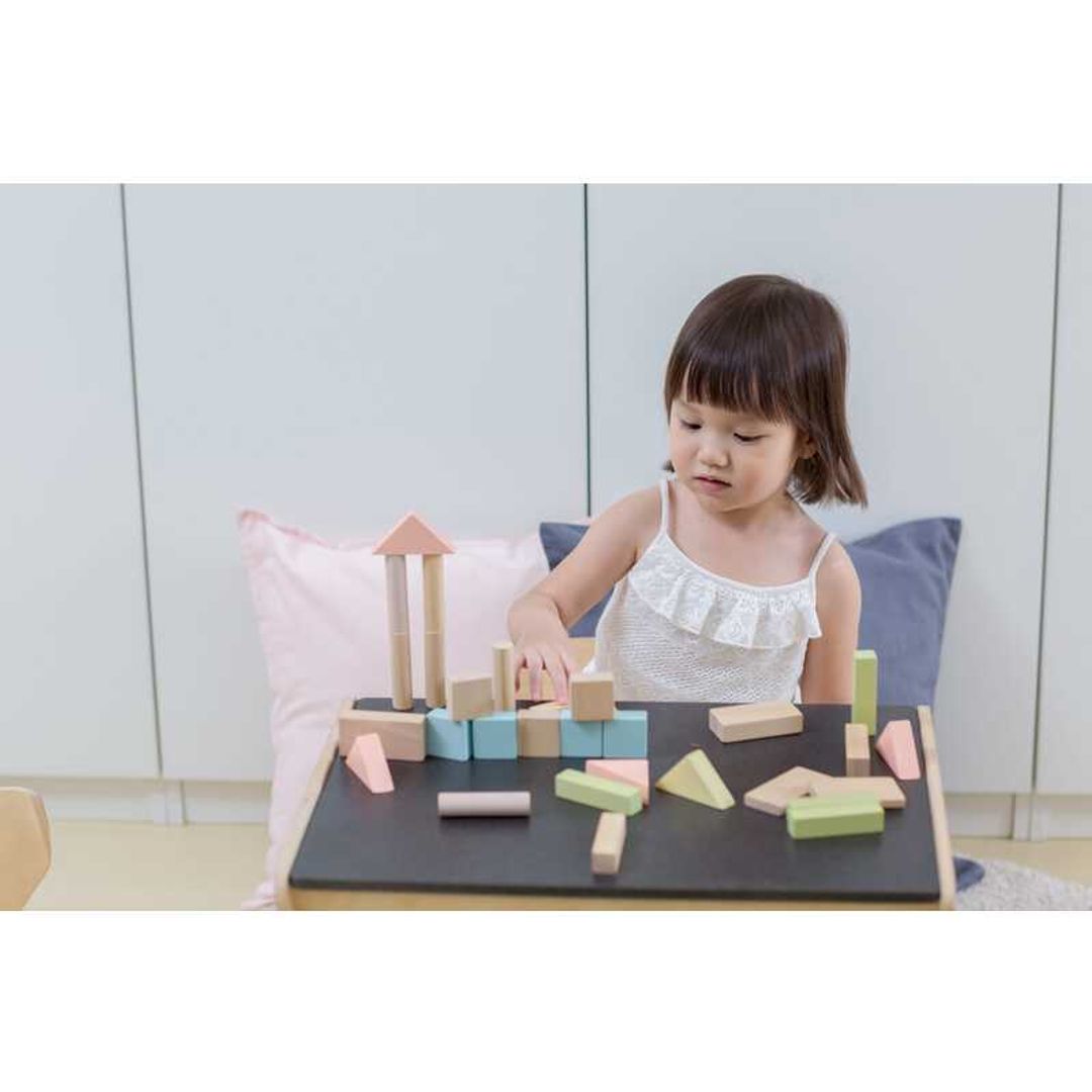 40-Piece Wooden Building Blocks for Kids - STEM Learning Toys, Creative Construction Set for Toddlers & Preschoolers - Perfect for Classroom, Birthday Gifts & Indoor Playtime