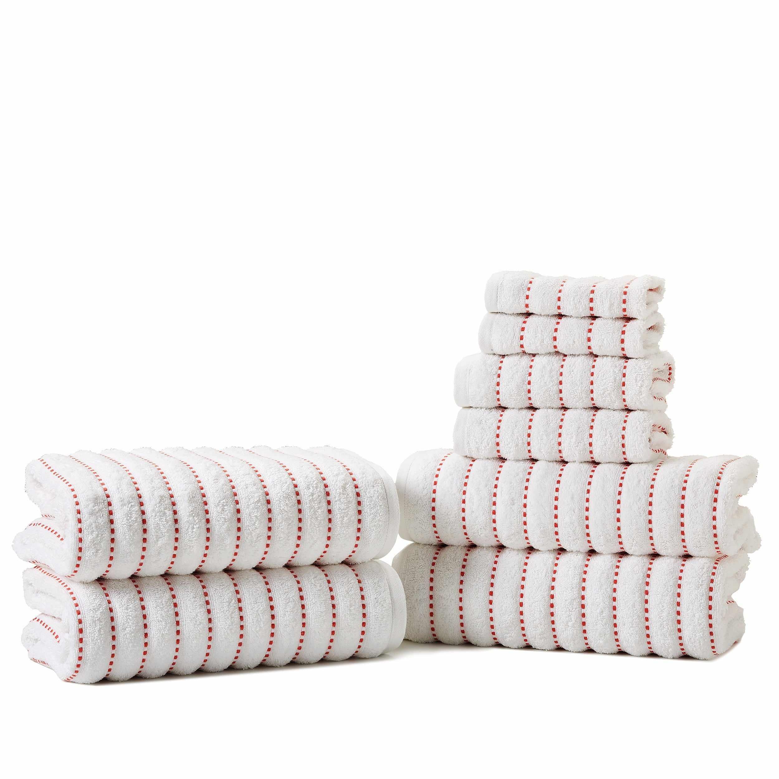 Premium Organic Cotton 8-Piece Bath Towel Set - 650 GSM Ultra Soft & Absorbent for Spa, Gym, and Luxury Bathroom Use