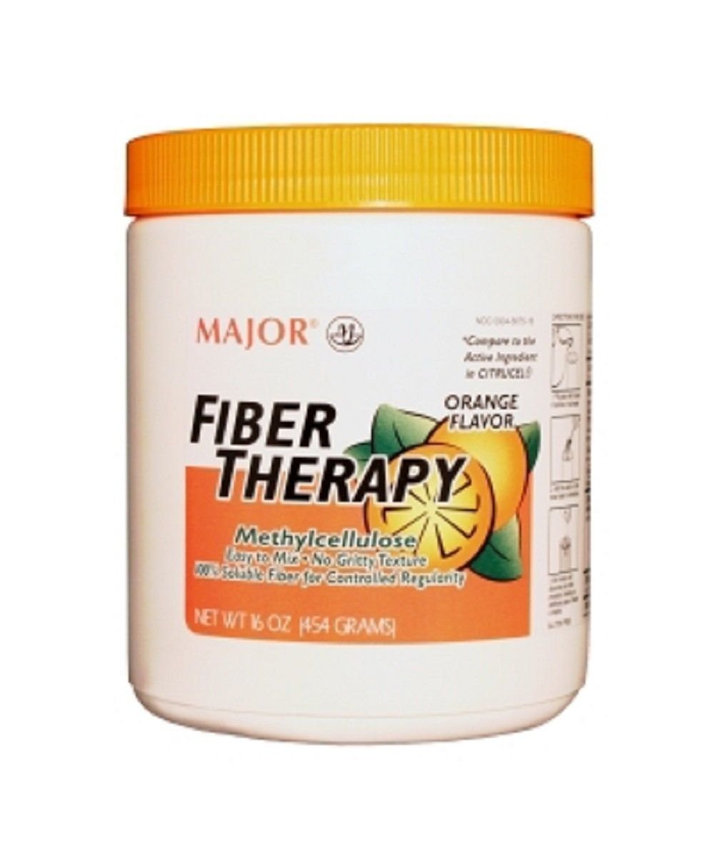 Premium Fiber Supplement Powder - Orange Flavor - 16 oz (454g) | Methylcellulose for Digestive Health | Great for Smoothies, Baking & Daily Wellness Routine