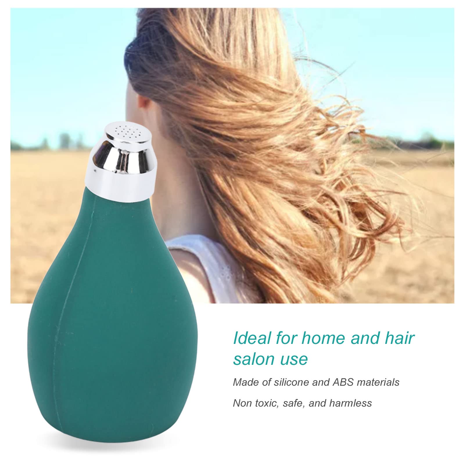 Dark Green Silicone Hair Fibers Spray Applicator - Powder Spray Pump for Hair Roots & Scalp | Salon & Home Use for Prickly Heat Powder & Hair Thickening