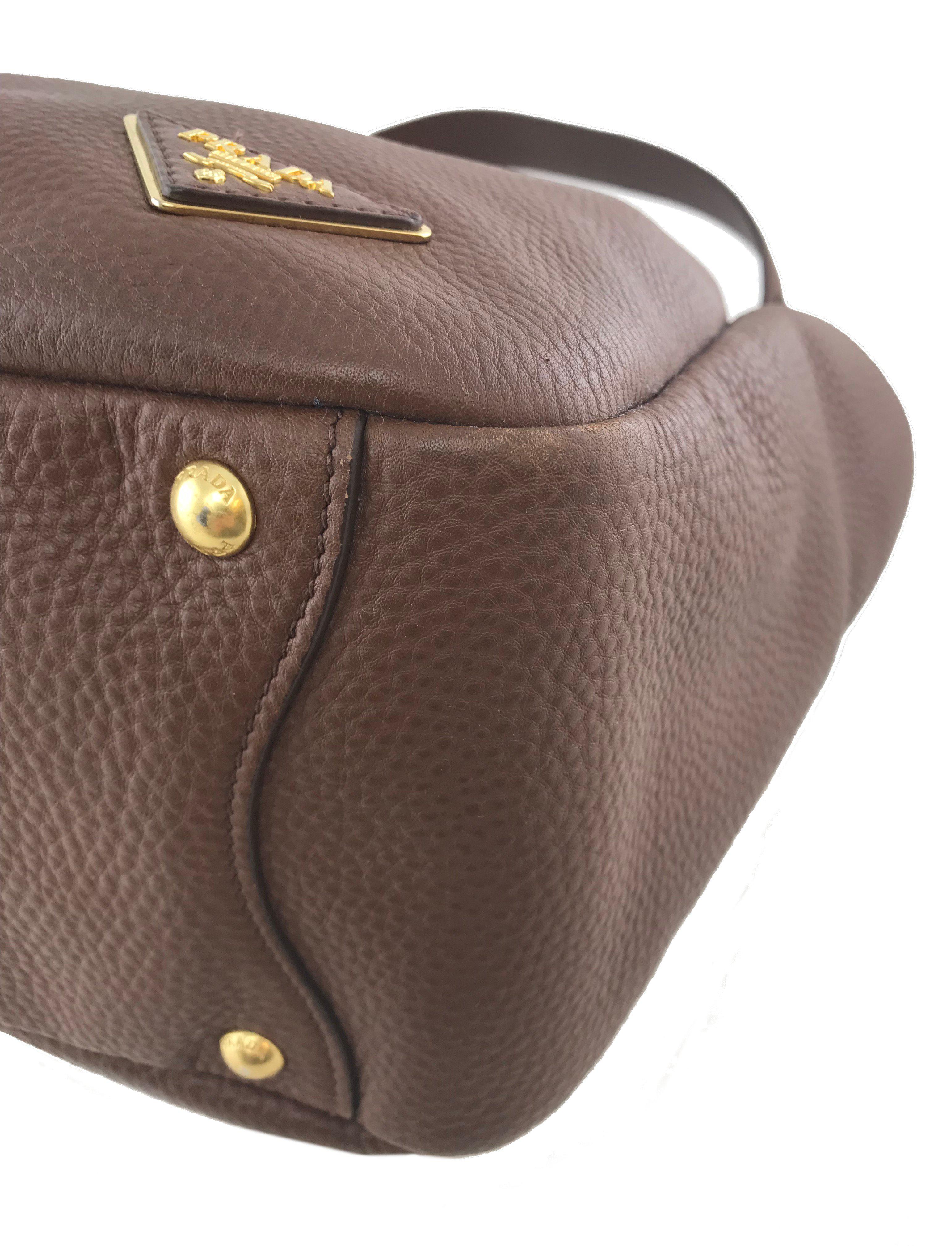 Prada Vitello Daino Leather Side Pocket Hobo Bag for Women | Luxury Italian Designer Handbag | Perfect for Work, Travel & Everyday Use