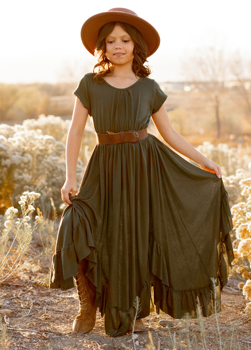 Braelyn Olive Green Dress for Women - Elegant Casual & Party Wear - Perfect for Office, Date Night & Special Occasions