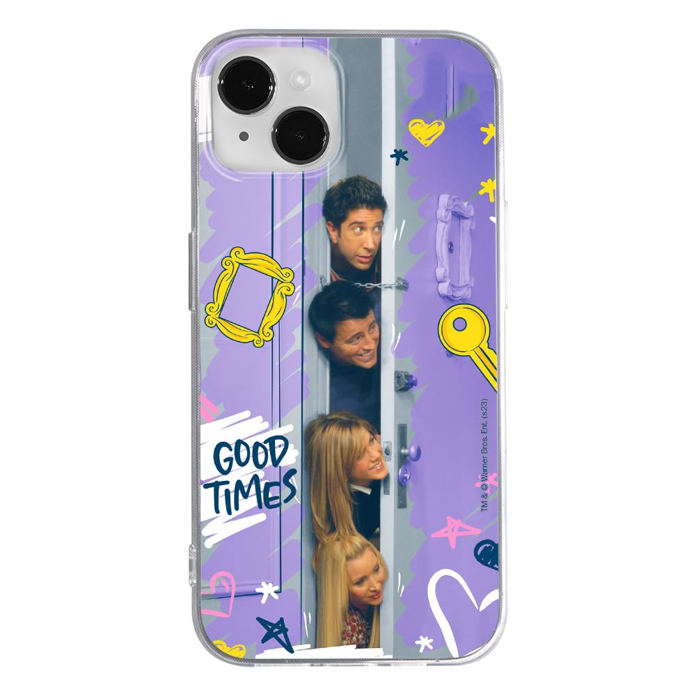ERT GROUP Official Licensed Friends Pattern iPhone 14 Case - Shockproof TPU Phone Cover with Perfect Fit | Great for Daily Use, Travel & Gift Giving