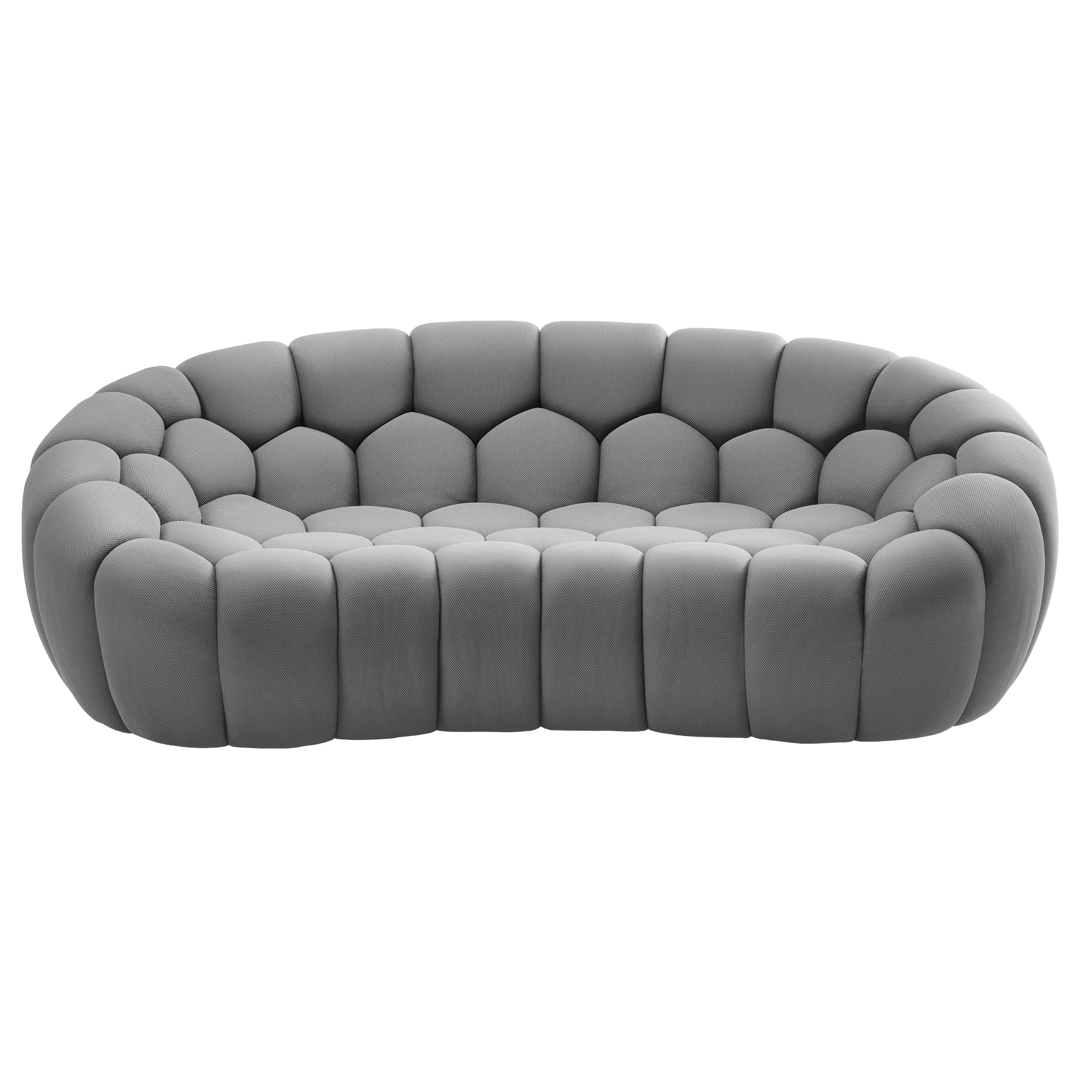Luca Gray Loveseat Sofa - Comfortable 2-Seater Couch for Small Spaces, Living Room, or Apartment