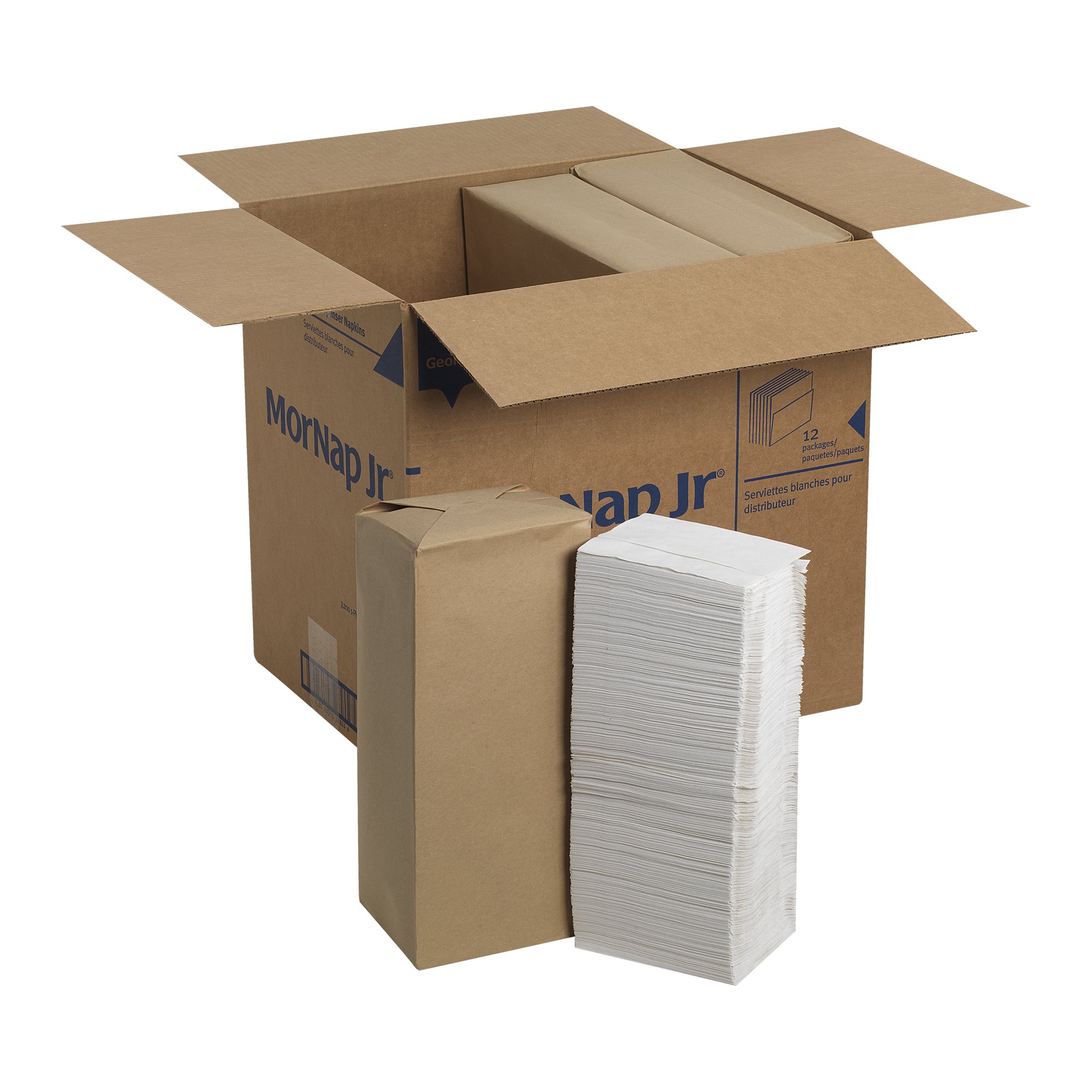 GP PRO Dixie Full-Fold 1-Ply White Paper Napkins - 7200 Count (600 Napkins Per Pack, 12 Packs) - Bulk Disposable Napkins for Restaurants, Parties & Catering Events