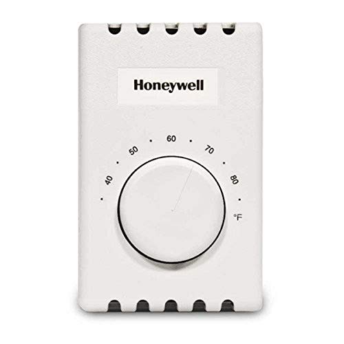 Honeywell T410A1013 Electric Baseboard Heat Thermostat - 24V/120-240V, Line Voltage, White - Perfect for Home, Office & Basement Heating Control