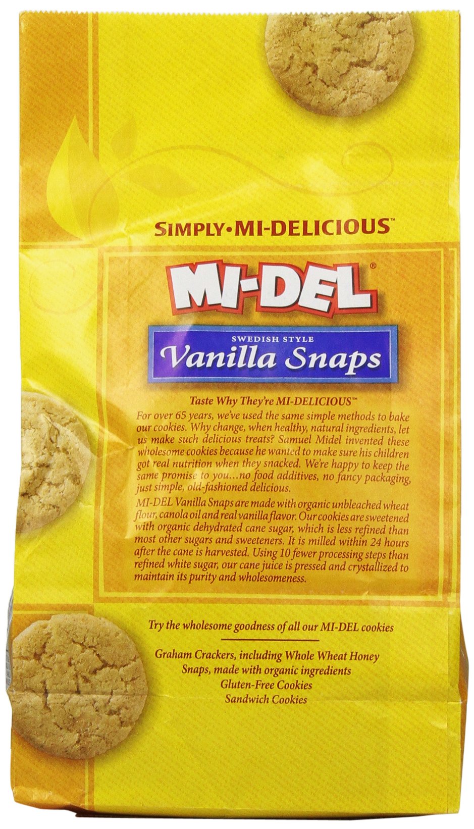 MI-DEL Vanilla Snaps Cookies, 10 Ounce (Pack of 12) - Crispy Vanilla Wafers for Tea Time, Desserts & Party Snacking