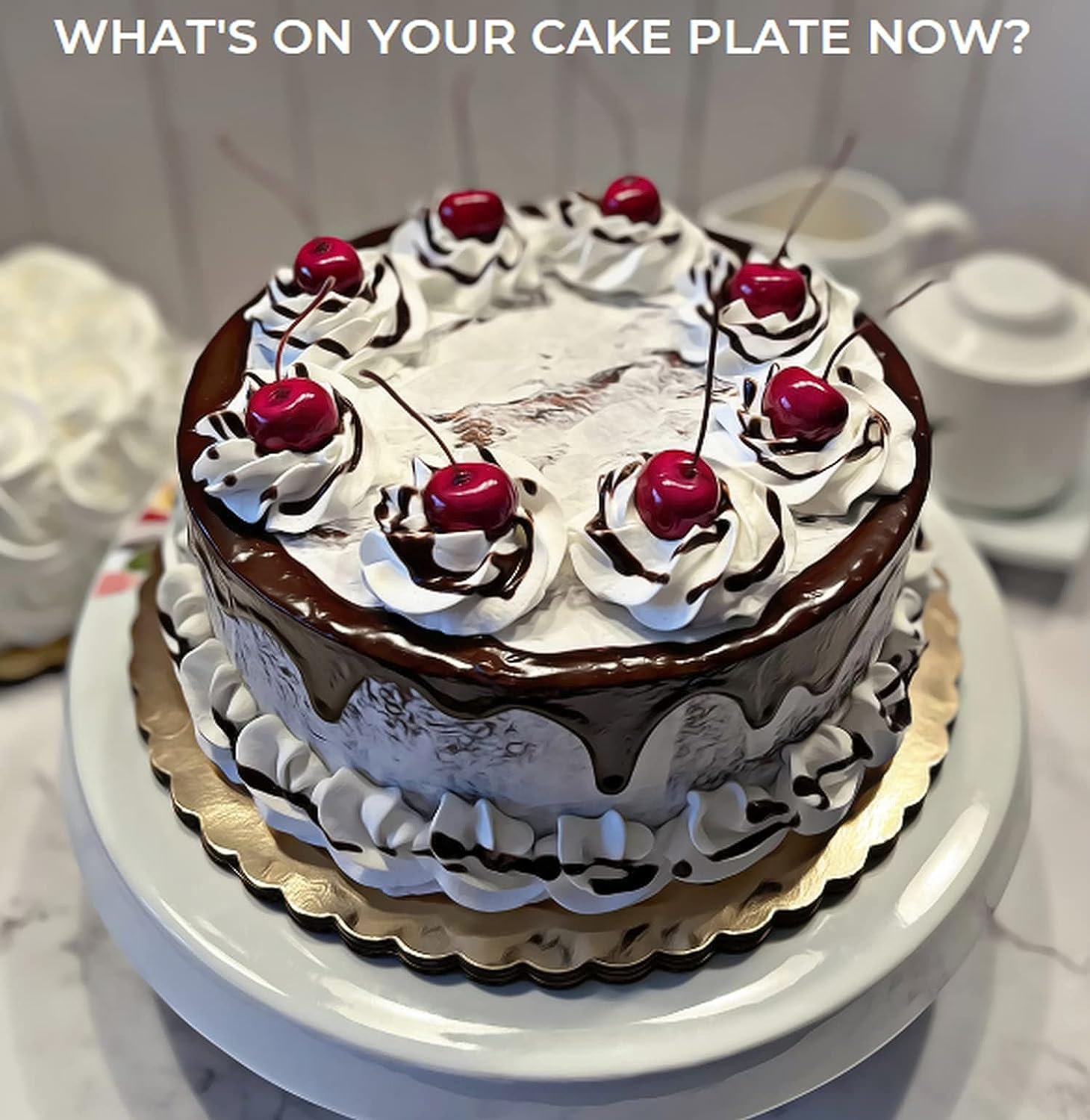 Dezicakes Handmade Fake Naked Black Forest Cake with Chocolate Drizzle & Cherries - Artificial Decorative Cake for Wedding, Party & Home Decor