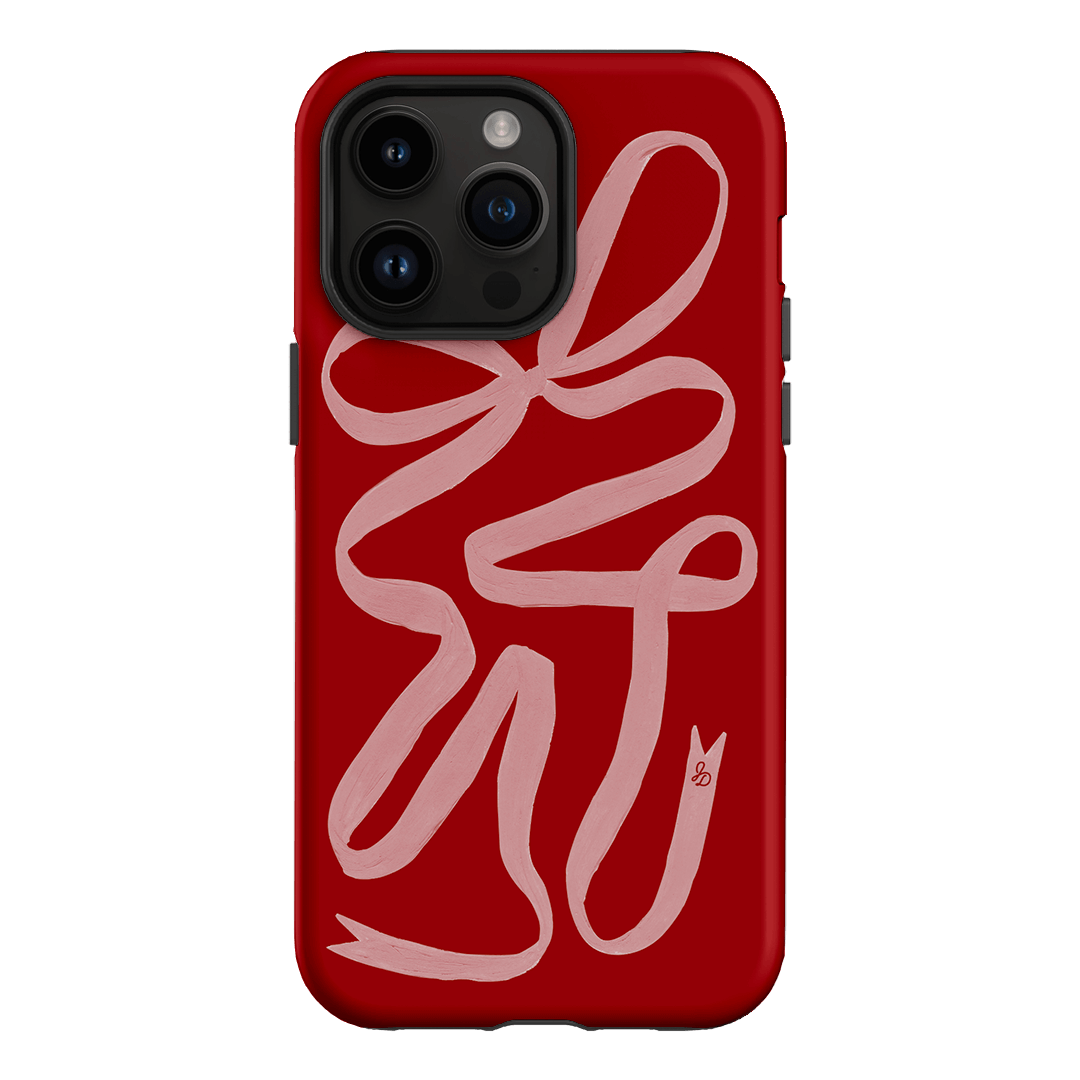 Cupid's Bow Ribbon Phone Case for iPhone & Samsung - Elegant Valentine's Day Gift for Her, Romantic Couple Accessory | Perfect for Dating, Anniversaries & Special Occasions
