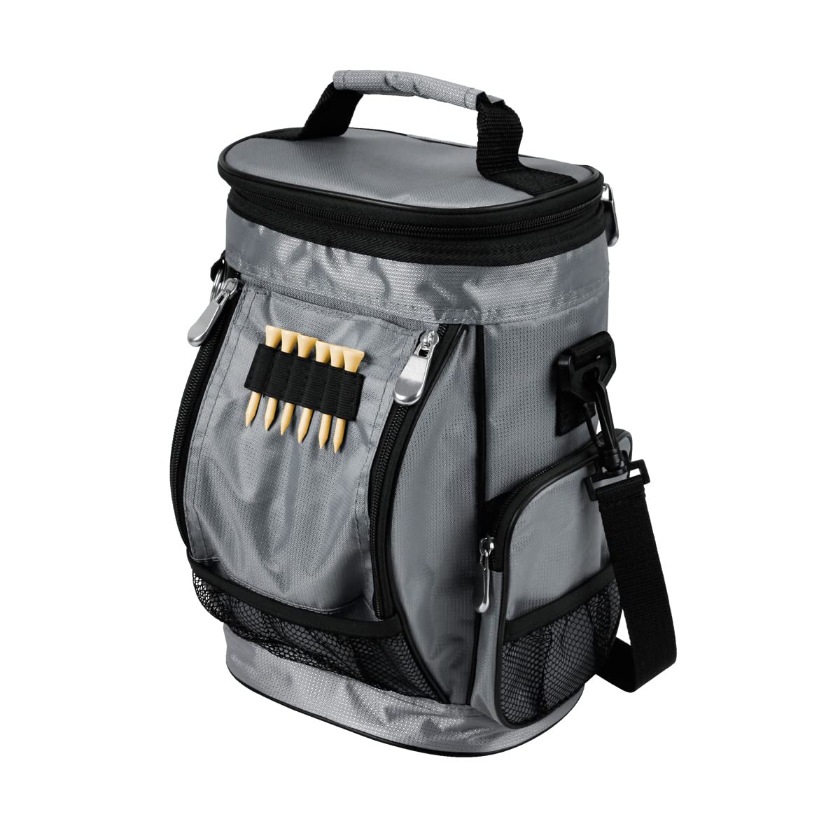 Intech Golf Bag Cooler & Accessory Caddy - Portable 10-Can Insulated Soft Sided Cooler Bag for Golf Cart, Push Cart & Carry - Perfect for Golf, Picnics & Outdoor Adventures
