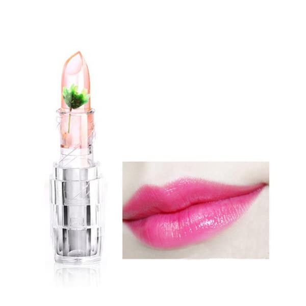 VBA Flower Jelly Color Changing Lipstick - Temperature Activated Moisturizing Lip Balm with Long Lasting Nourishment | Magic Color Shift Lip Gloss (Shade 1) | Perfect for Date Night, Parties & Everyday Wear