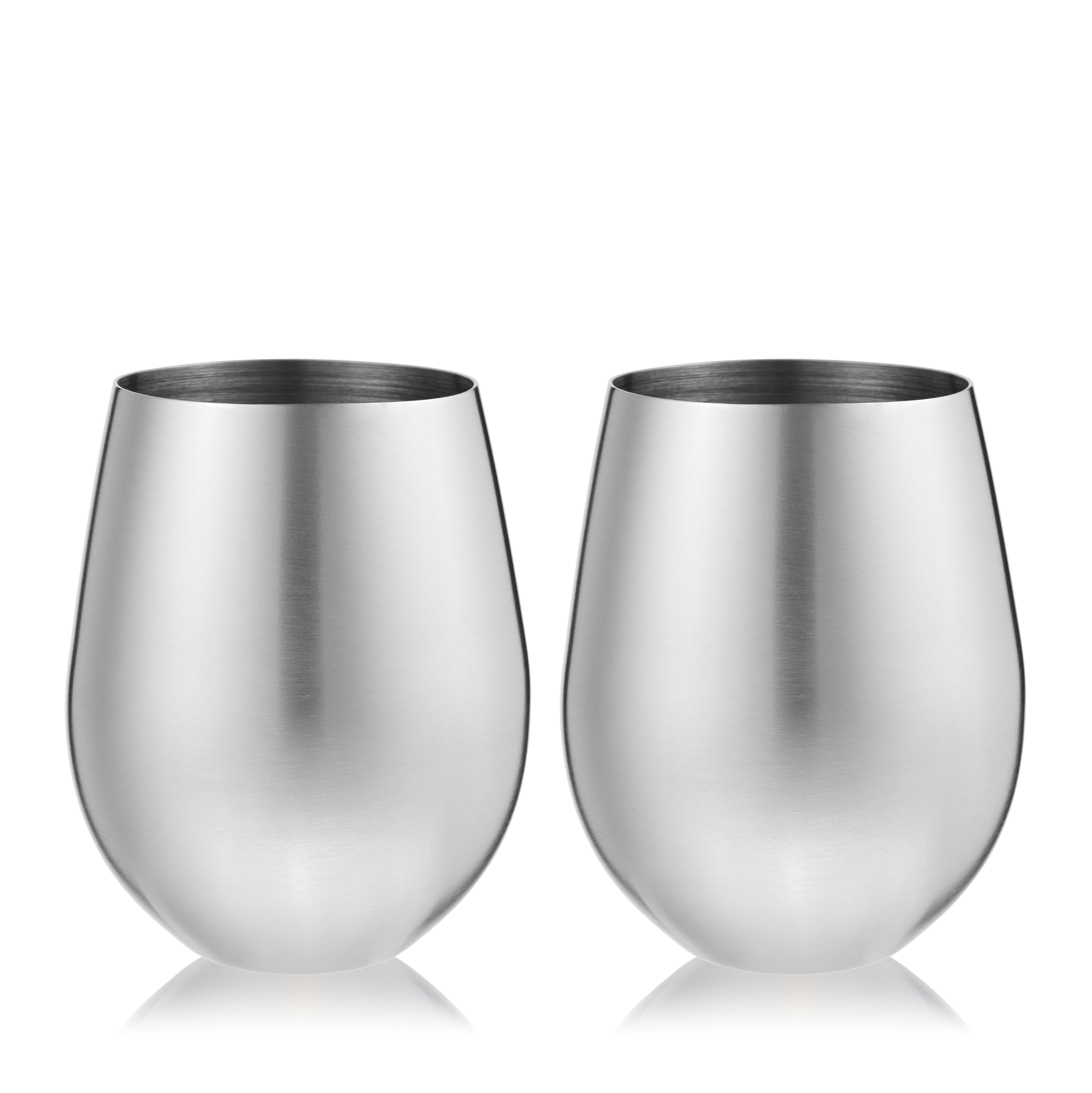 Premium Stainless Steel Wine Tumblers Set of 2 - Insulated Double-Walled Cups for Red & White Wine - Perfect for Outdoor Picnics, Parties & Travel