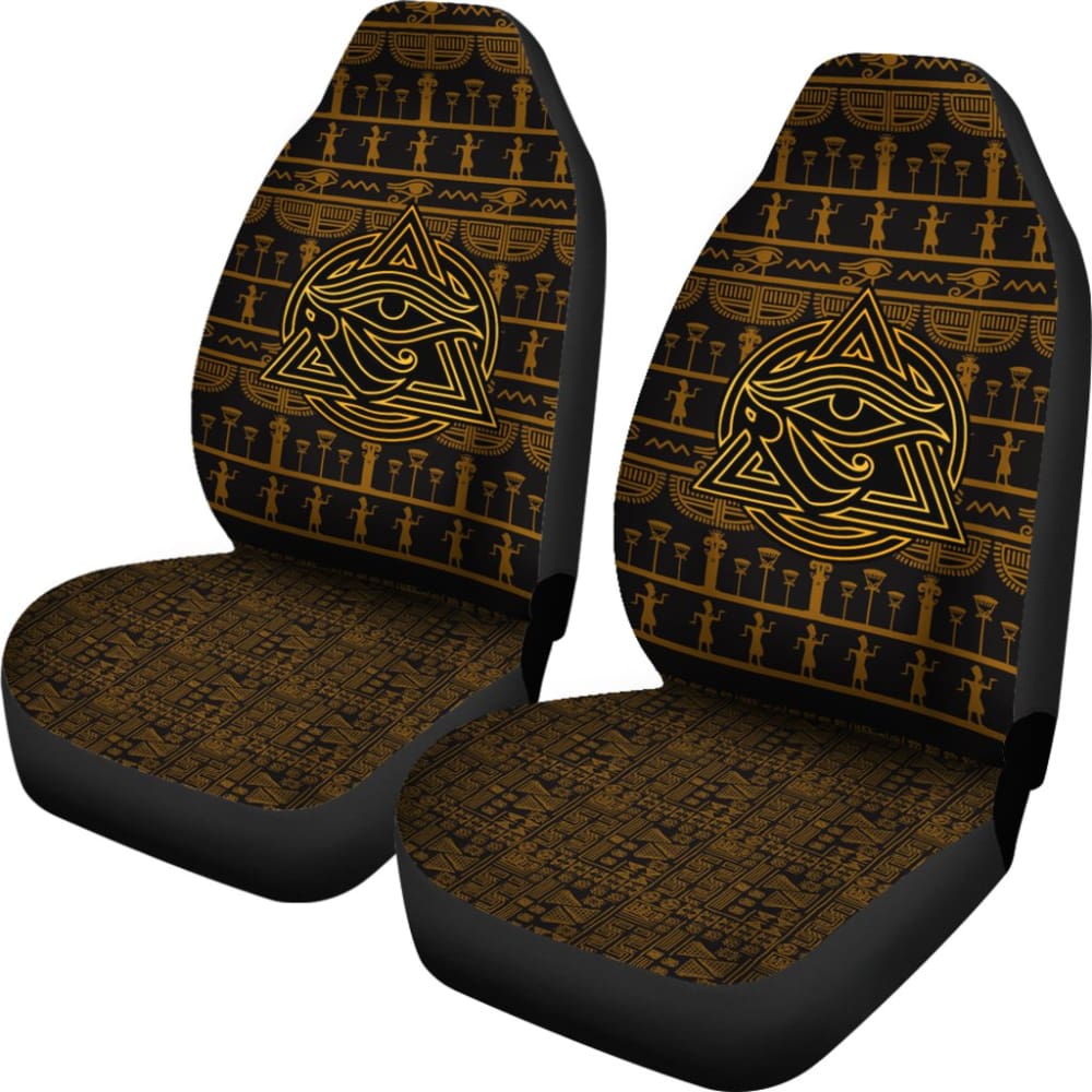 Premium Egyptian Eyes of Horus Car Seat Covers - Ancient Protection Symbol for Vehicles - Perfect for Sedans, SUVs & Trucks - Durable & Stylish Interior Upgrade