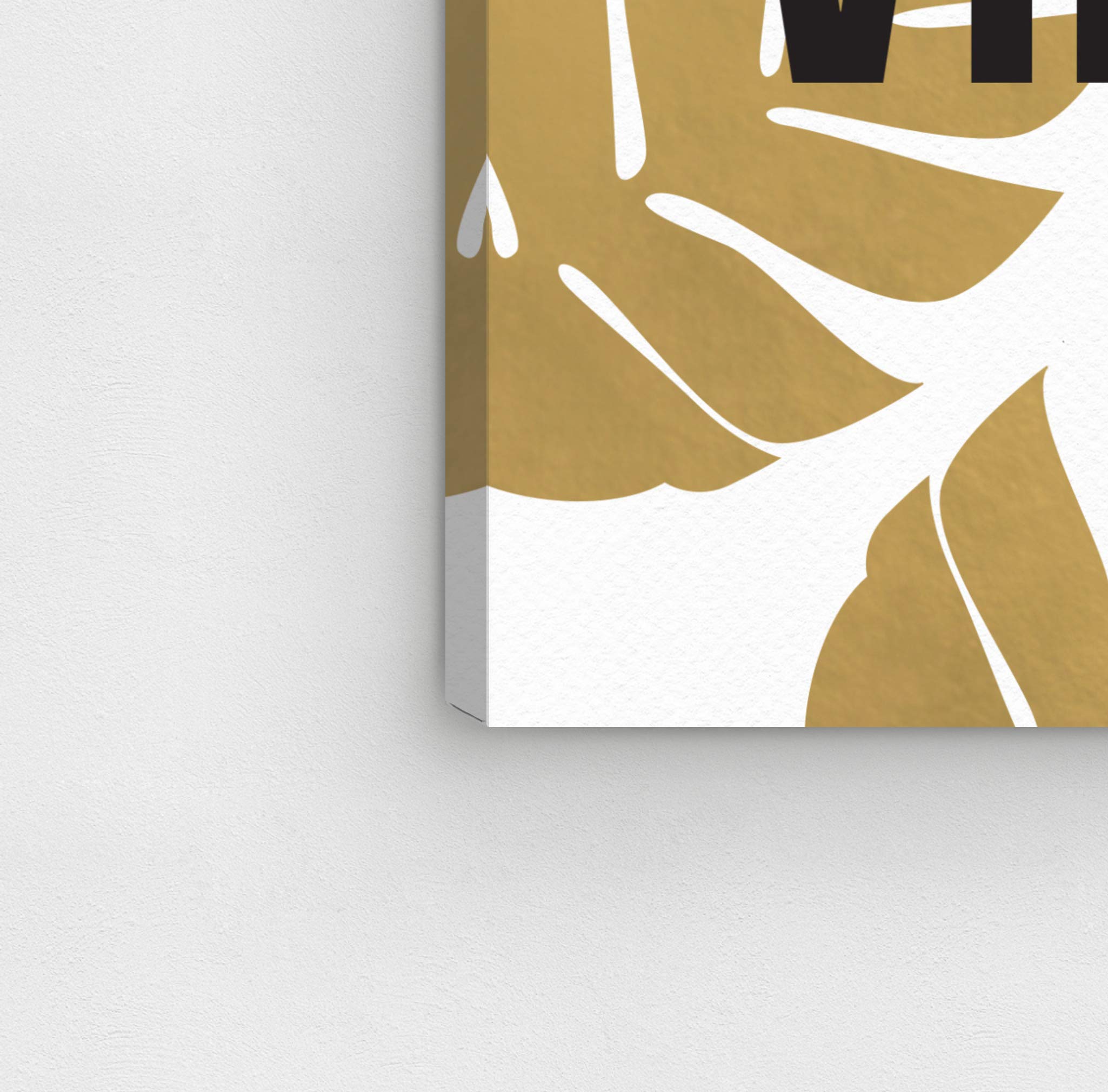 Good Vibes Wall Art Canvas Print - 24x36 Inch Typography Quote Home Decor in Gold & White by Oliver Gal Artist Co. | Perfect for Living Room, Bedroom & Office Inspiration
