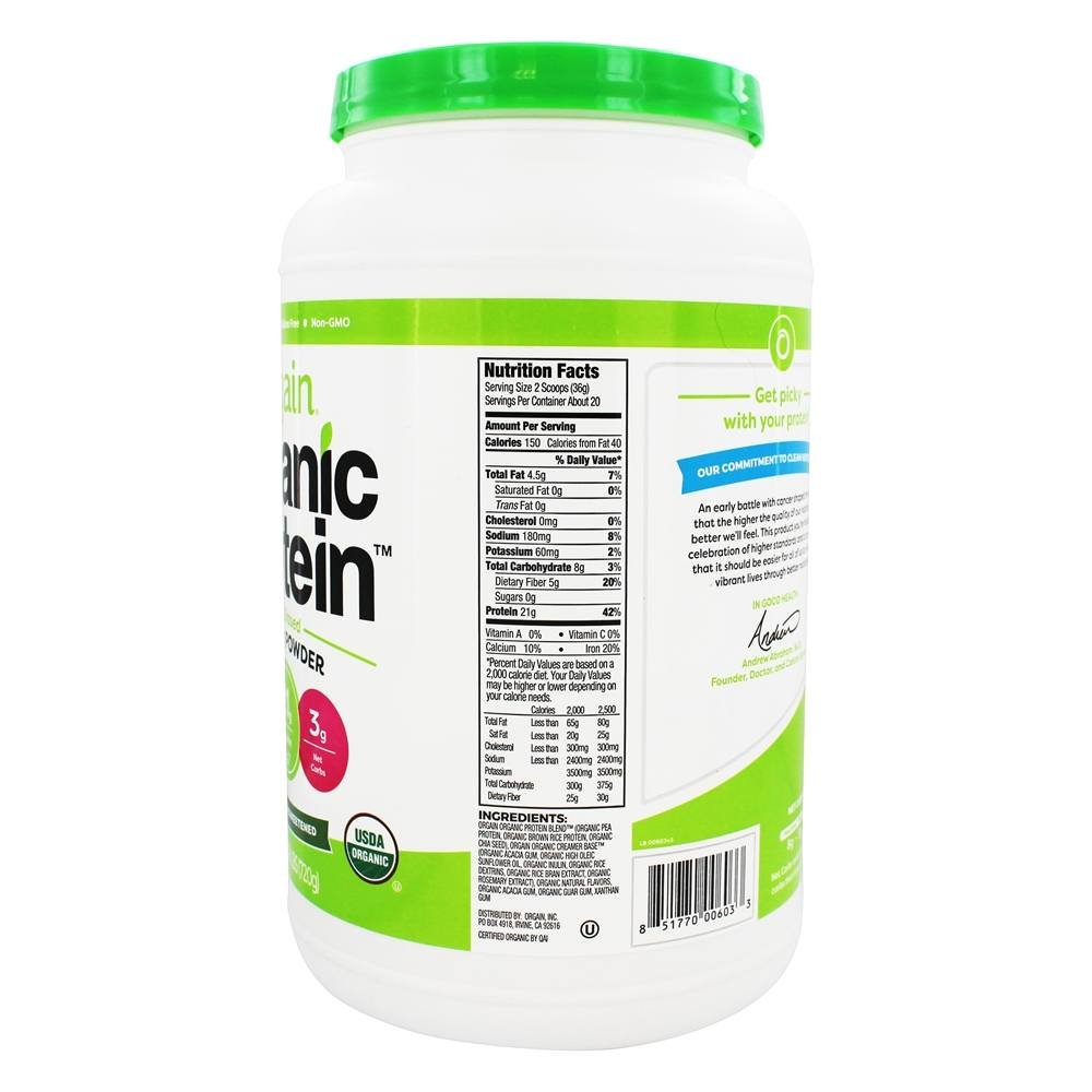 Orgain Organic Plant-Based Protein Powder & Superfoods Greens Powder Bundle - Vegan, Gluten-Free, Non-GMO (1.59lb + 0.62lb) for Smoothies, Shakes & Post-Workout Recovery