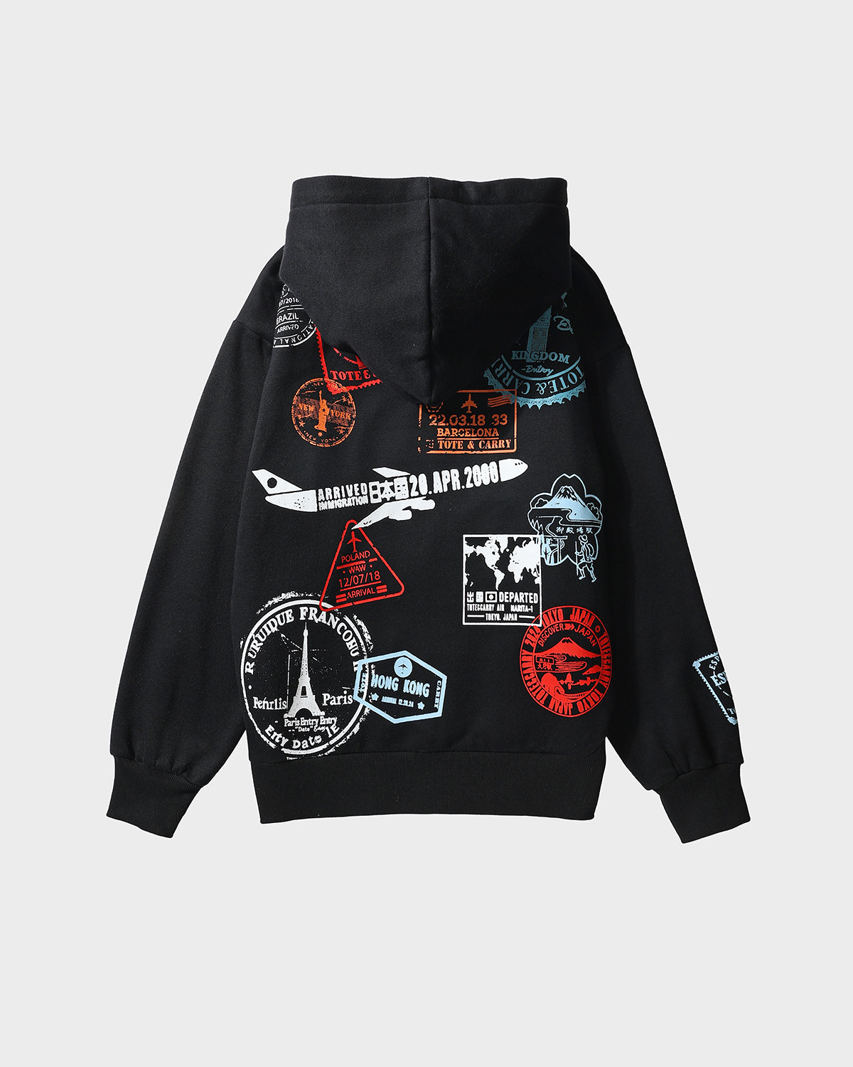 Globetrotter Hoodie & Sweats Set in Black - Cozy Travel Outfit for Men & Women | Perfect for Airplane, Road Trips & Casual Wear