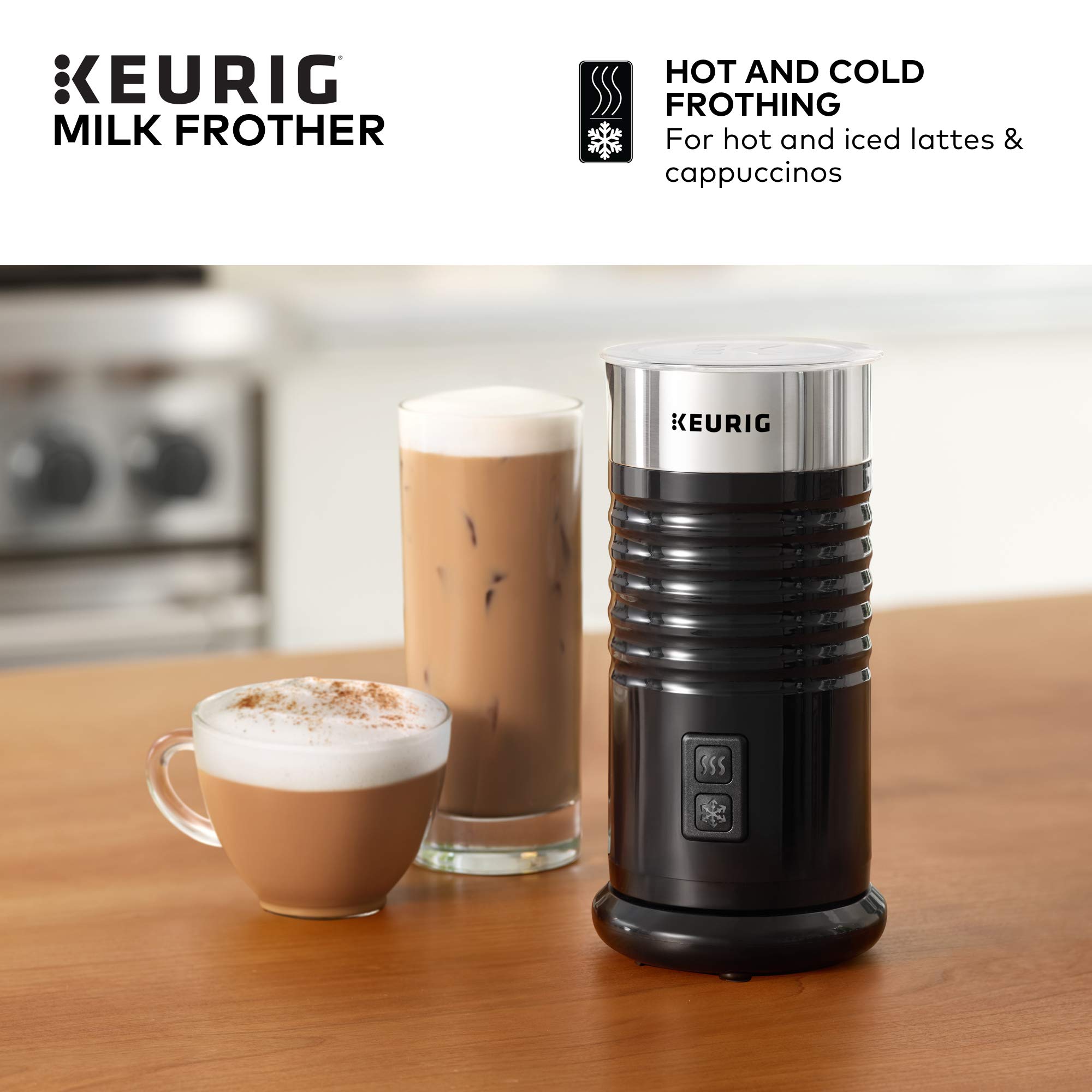 Keurig K-Mini Single-Serve K-Cup Coffee Maker & Milk Frother Set - Compact Black Coffee Machine for Home, Office, Dorm | Brews Hot Coffee & Froths Milk for Lattes, Cappuccinos