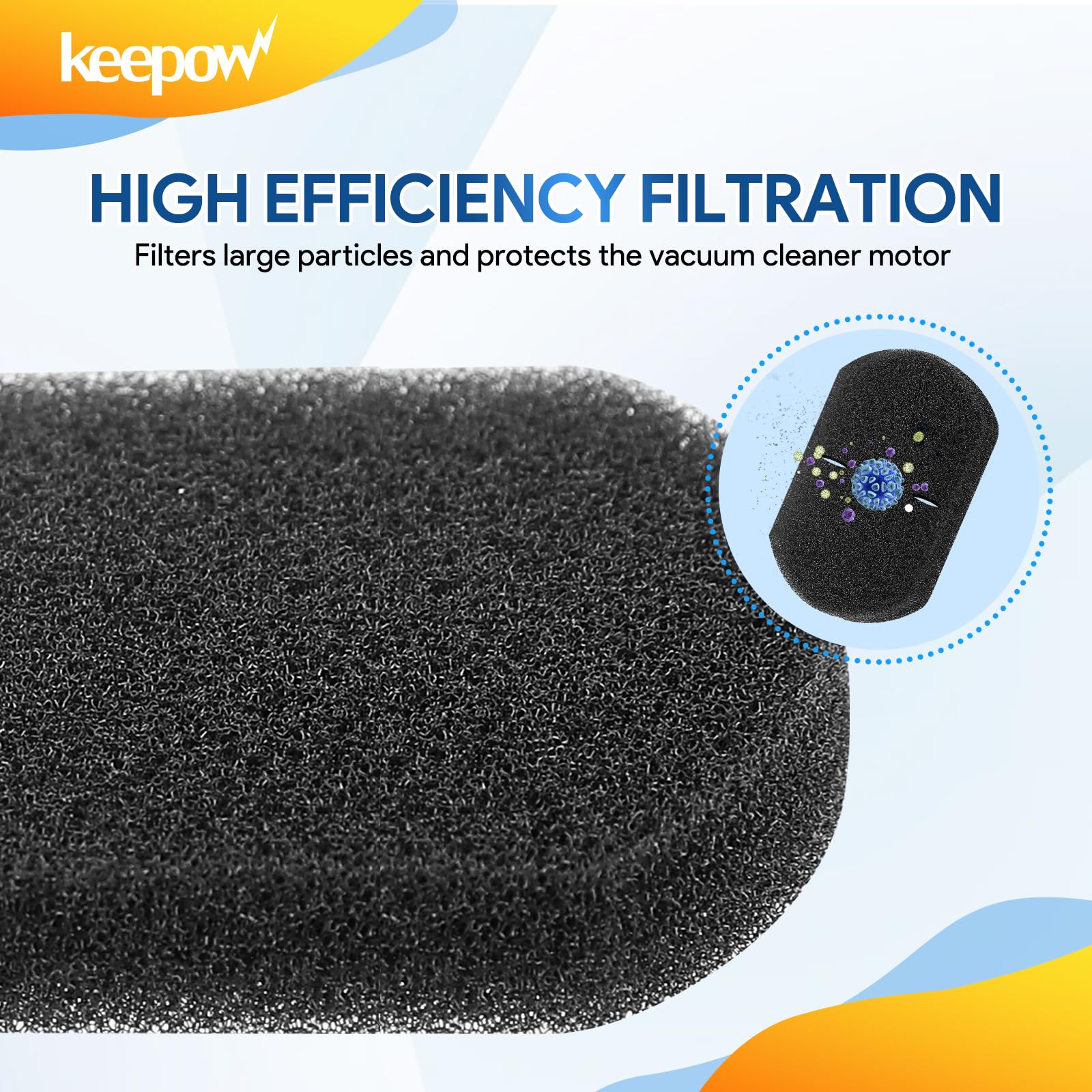 KEEPOW 2033 Vacuum Filter Set 4-Pack - Compatible with Bissell Featherweight Stick Lightweight Bagless Vacuum Models 2033, 20331, 20333, 20336, 20339, 2033M - Replacement Filters for Pet Hair, Dust & Allergens - Perfect for Home Cleaning & Maintenance
