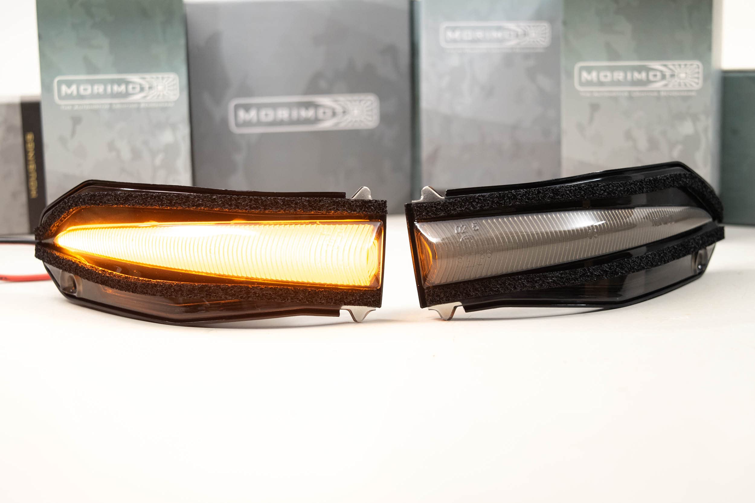 Morimoto XB LED Side Mirror Lights - Smoked Housing for Toyota 4Runner (2014-2020) | Plug & Play Installation | Amber Front Turn Signals (1x LFM16) | Enhanced Visibility & Safety for Night Driving & Off-Road Adventures