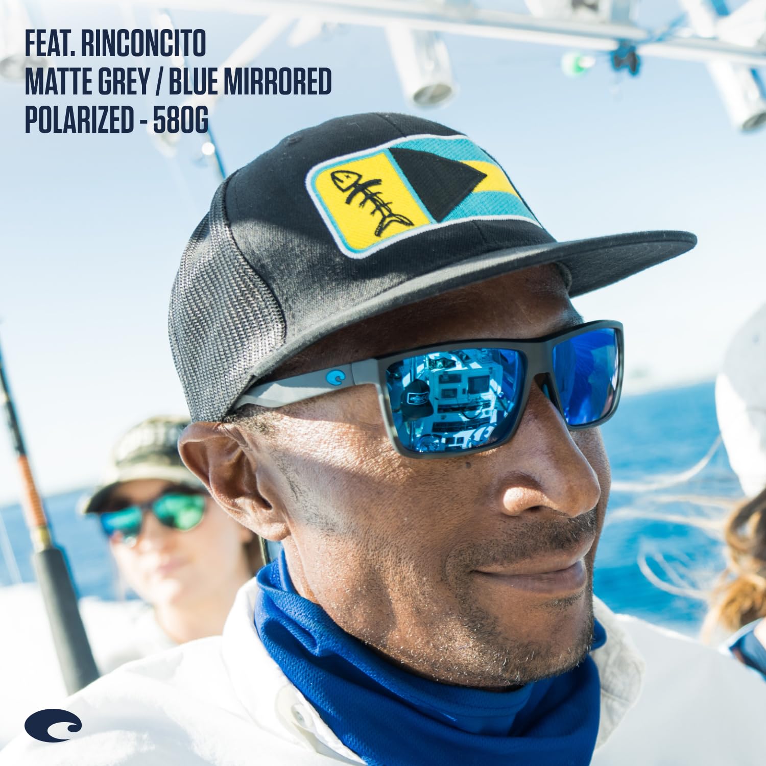 Costa Del Mar Men's Rinconcito Rectangular Polarized Sunglasses for Fishing, Driving & Outdoor Activities - UV Protection & Anti-Glare Lenses
