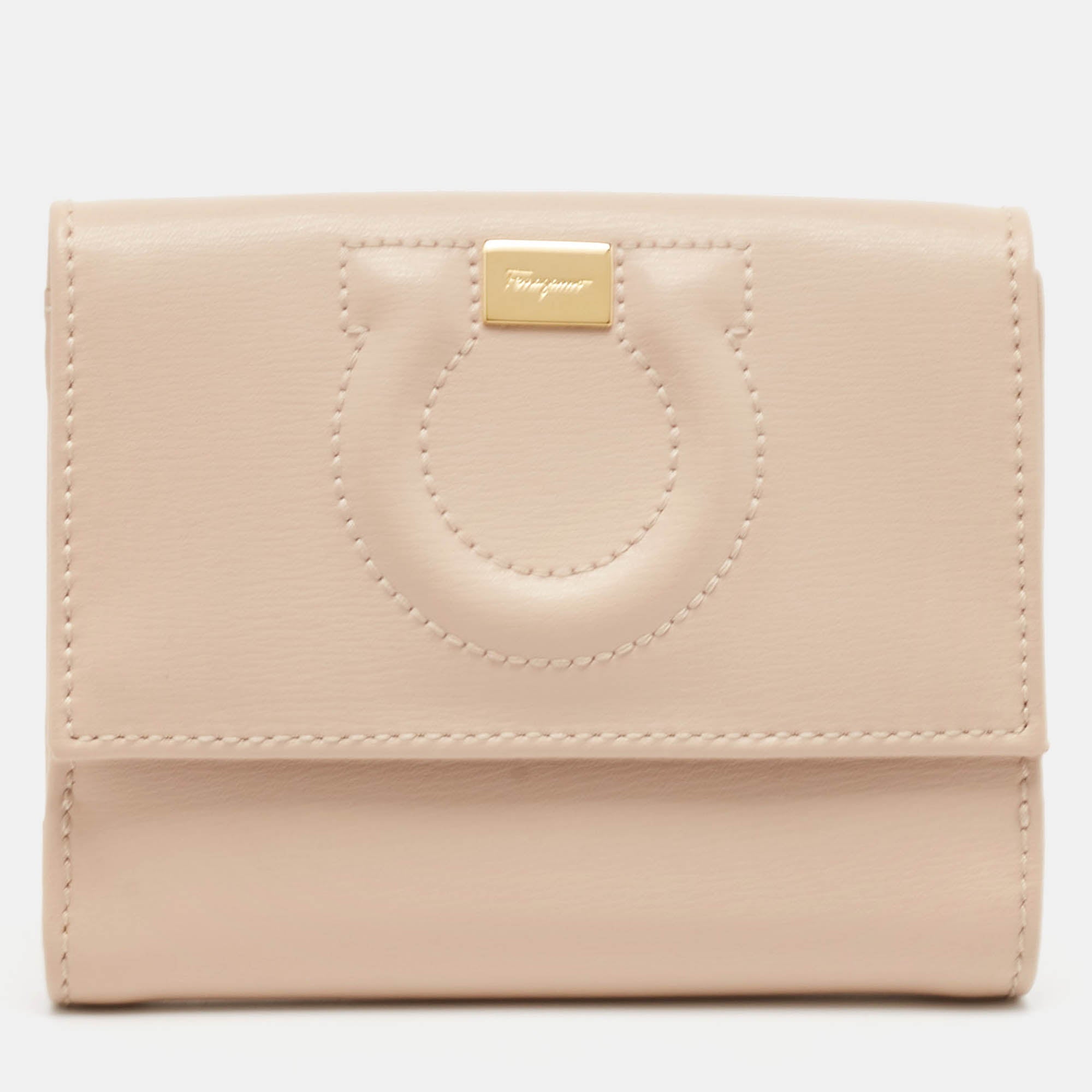Beige Leather City French Wallet - Slim RFID Blocking Bifold Wallet for Women & Men | Perfect for Travel, Business & Everyday Use