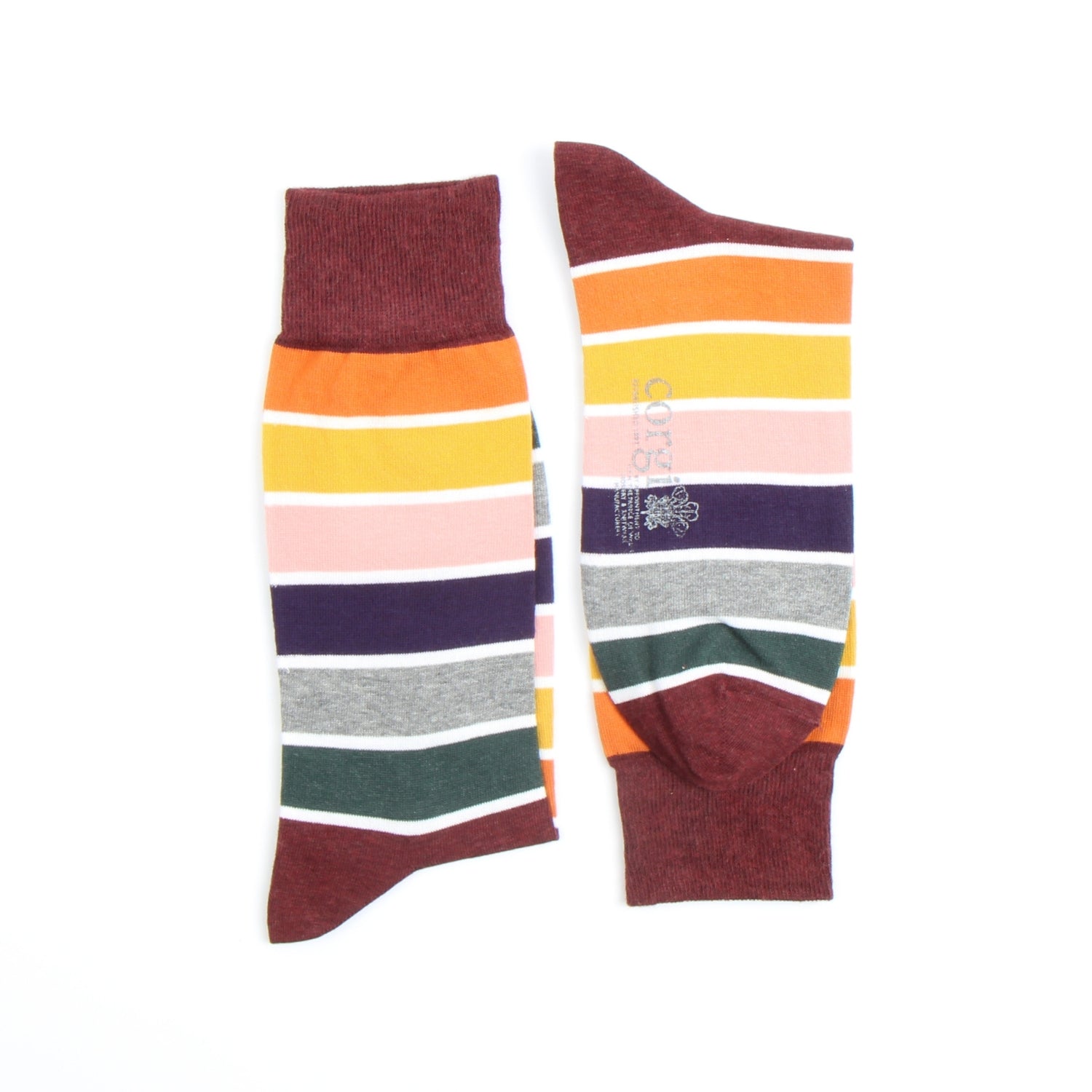 Men's Pantone Stripe Cotton Socks - Comfortable & Breathable Casual Socks for Everyday Wear, Gym, Office & Travel