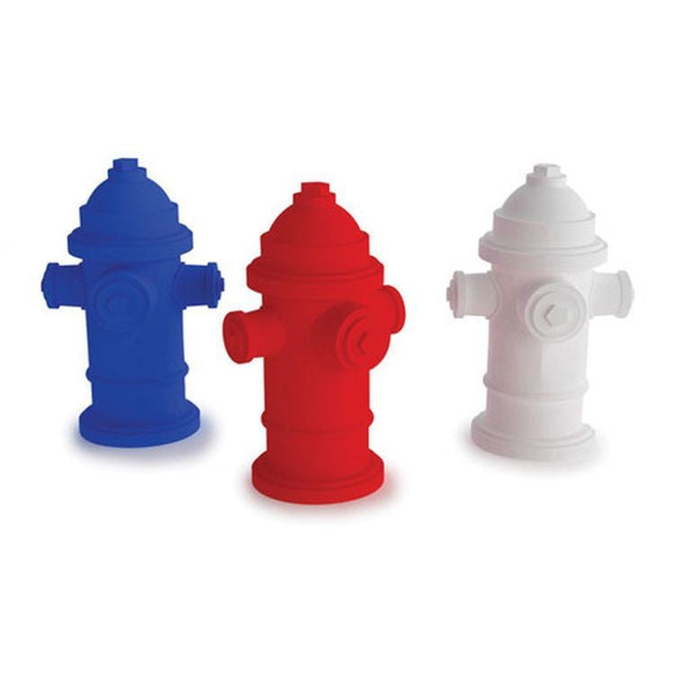 Kikkerland Fire Hydrant Erasers - Set of 3 Fun Novelty Pencil Toppers for School, Office & Art Projects - Cute Desk Accessories for Students & Teachers