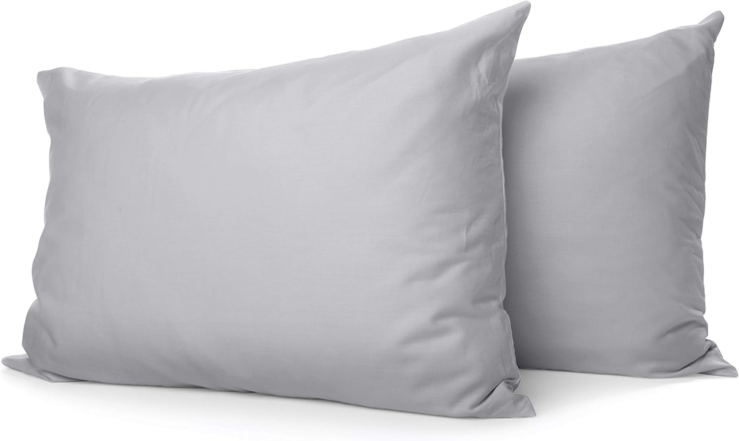 Premium 100% Natural Cotton 600 Thread Count King Pillowcases Set of 2 - Silver 20