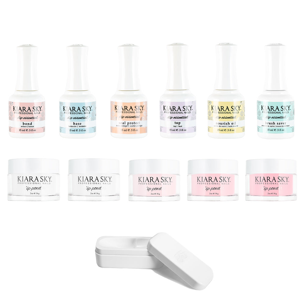 Professional DIP Powder Nail Kit for French Manicure - At-Home Salon Quality Nail Enhancement System with Long-Lasting Shine, Perfect for Weddings, Parties & Special Occasions