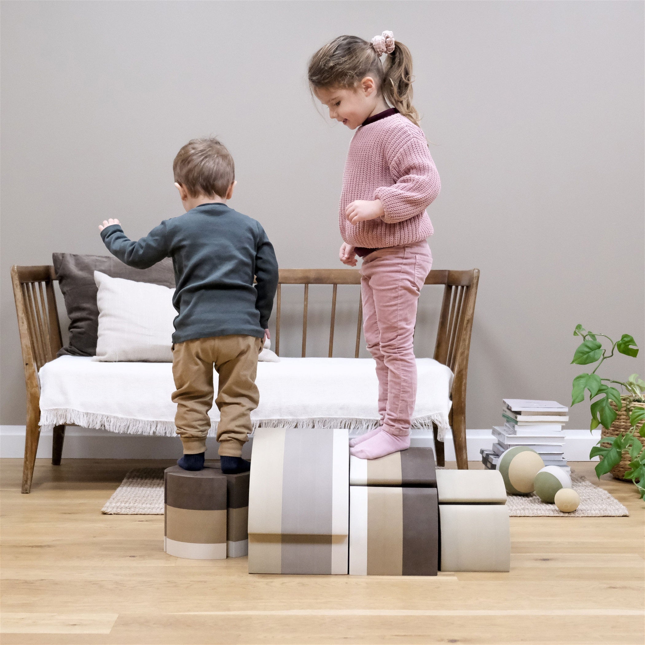 bObles Elephant S 16 Classic Vintage Rose - Soft Play Toy for Kids, Eco-Friendly Children's Furniture - Perfect for Nursery, Playroom & Toddler Safe Play Areas