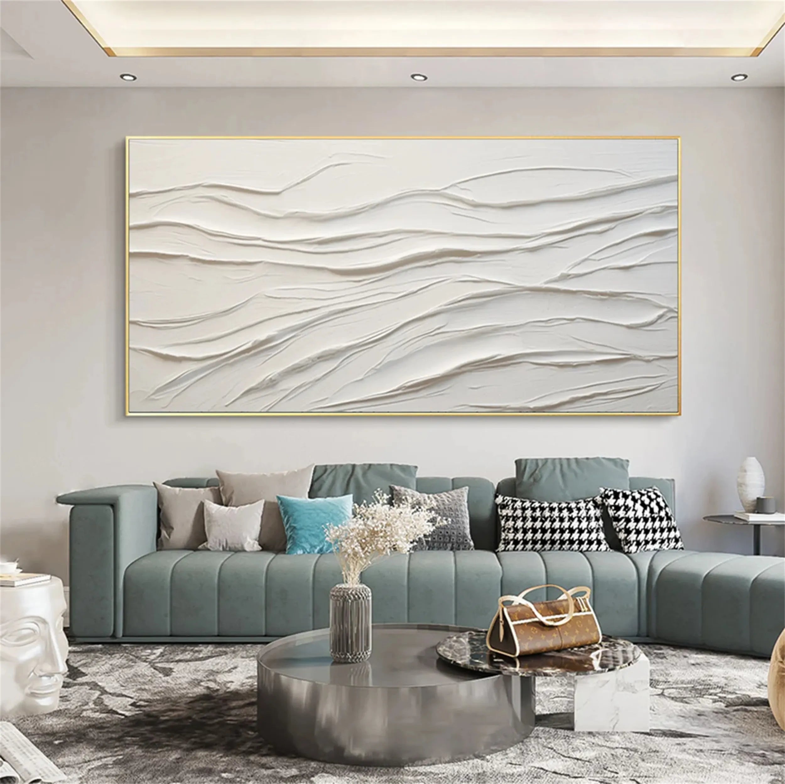 Minimalist Textured Plaster Art Painting - Modern Abstract Wall Decor for Living Room, Bedroom & Office | #MM174